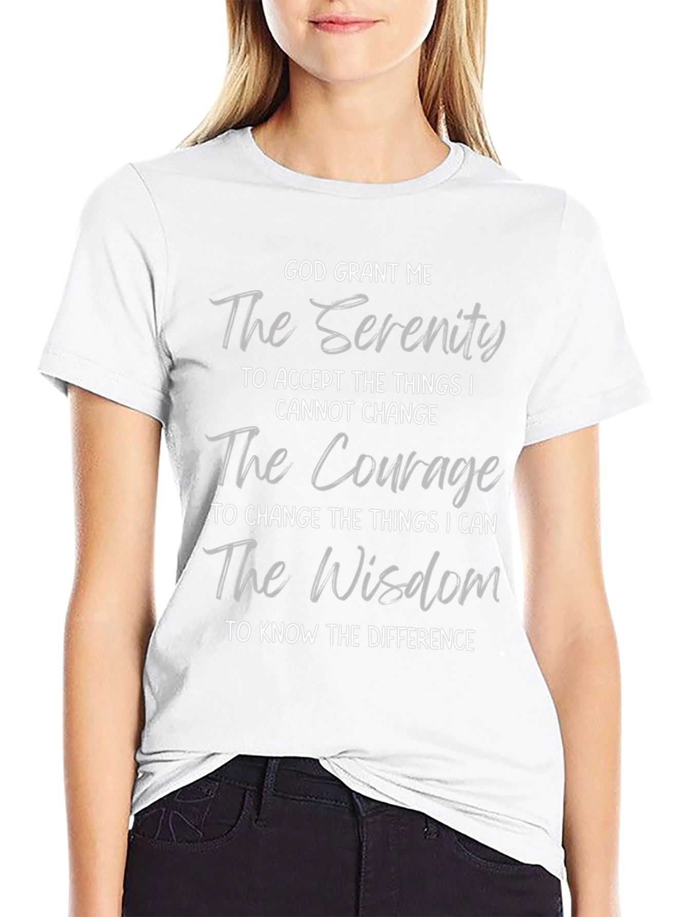 Serenity Prayer Graphic T-Shirt - God Grant Me