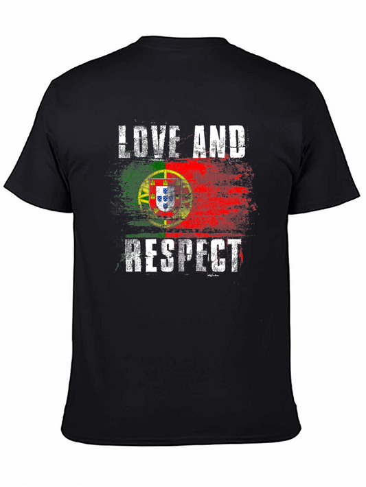 Portugal Flag Love and Respect T-Shirt