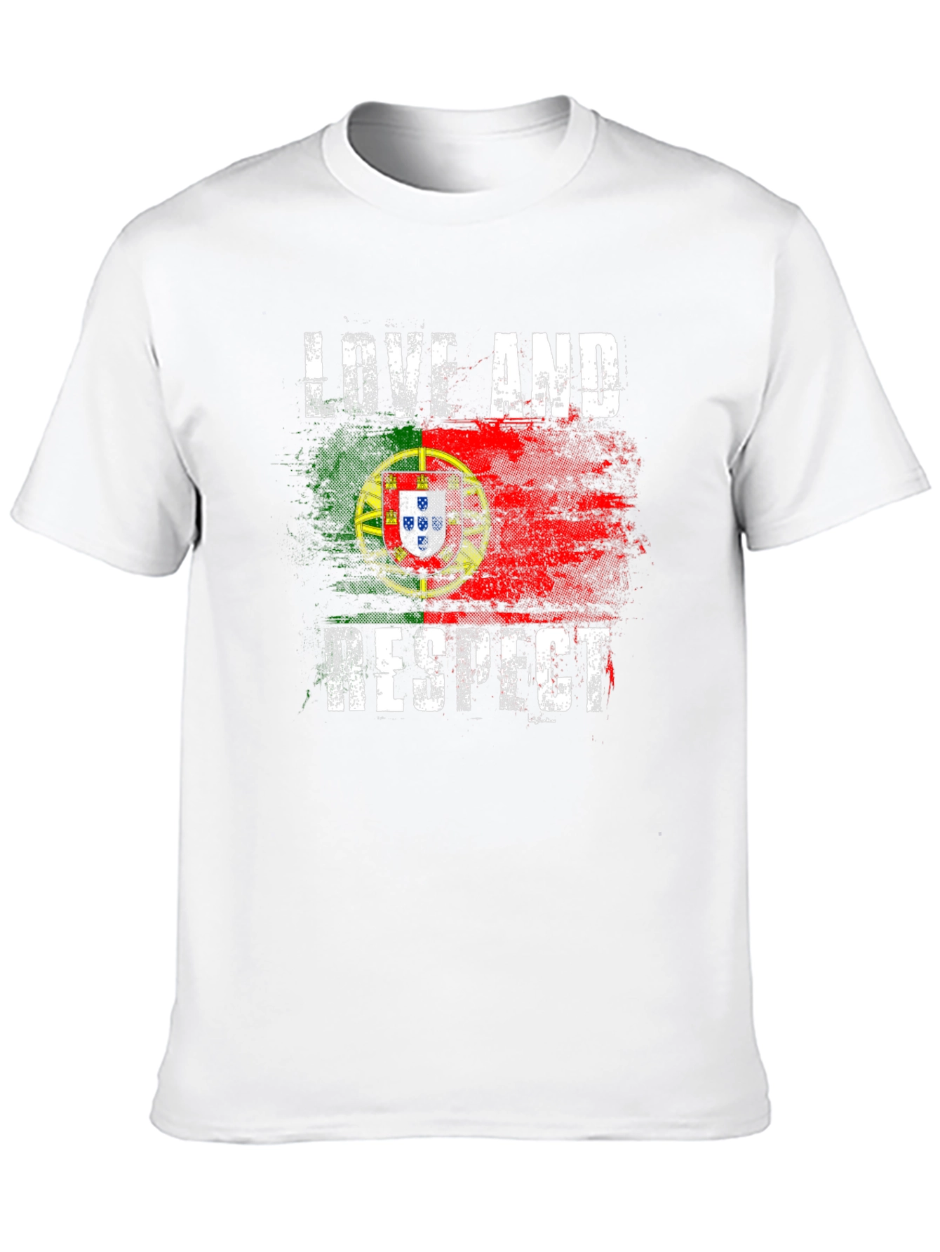 Portugal Flag Love and Respect T-Shirt