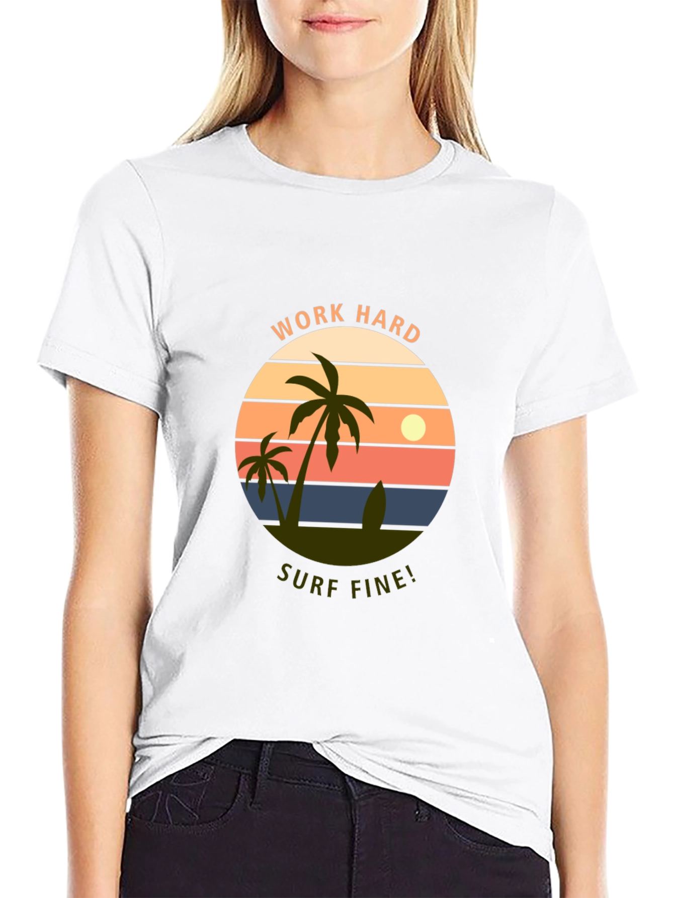 Work Hard Surf Fine! Graphic Tee