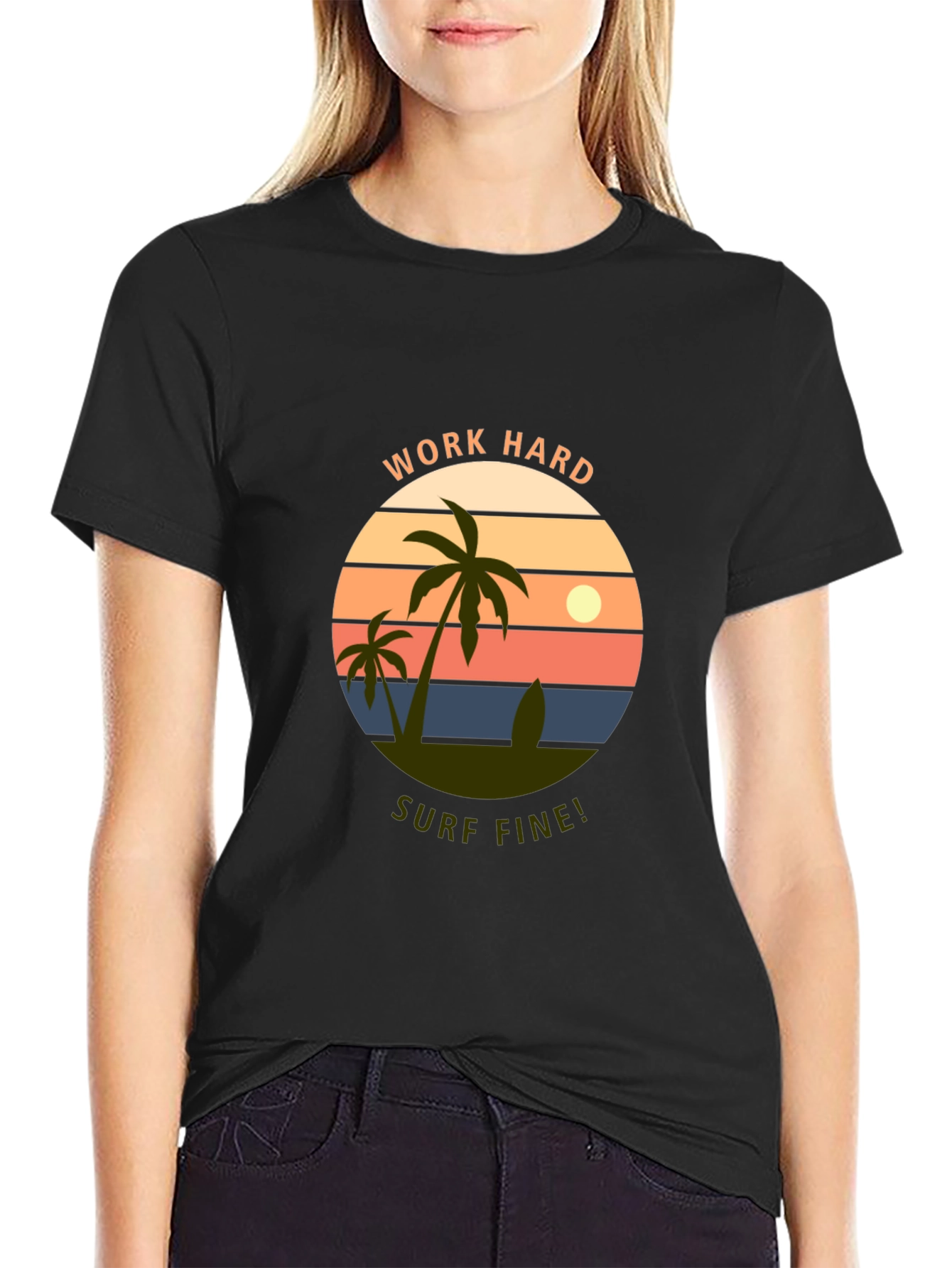 Work Hard Surf Fine! Graphic Tee