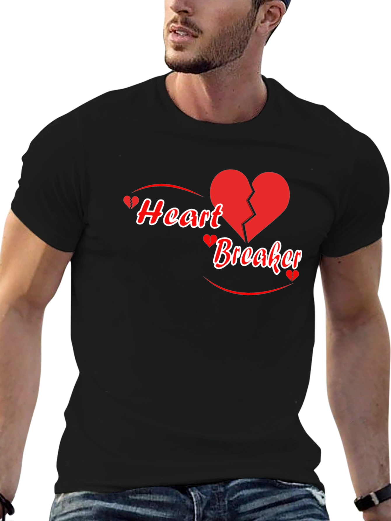 Heart Breaker Graphic T-Shirt - Black