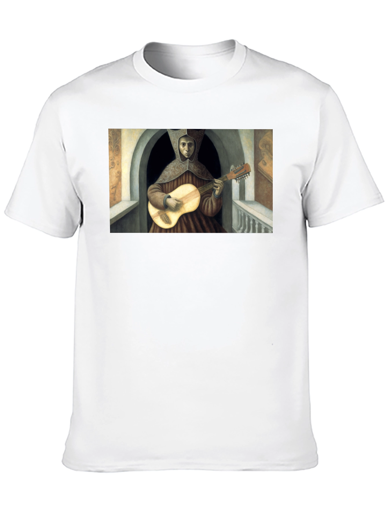 Mans Black T-Shirt with Musician Print
