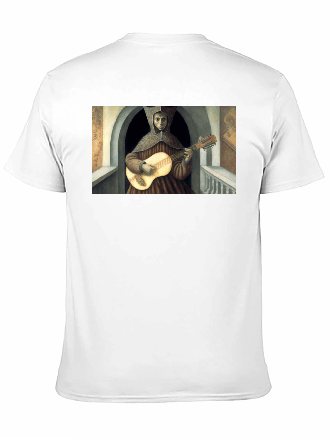 Mans Black T-Shirt with Musician Print