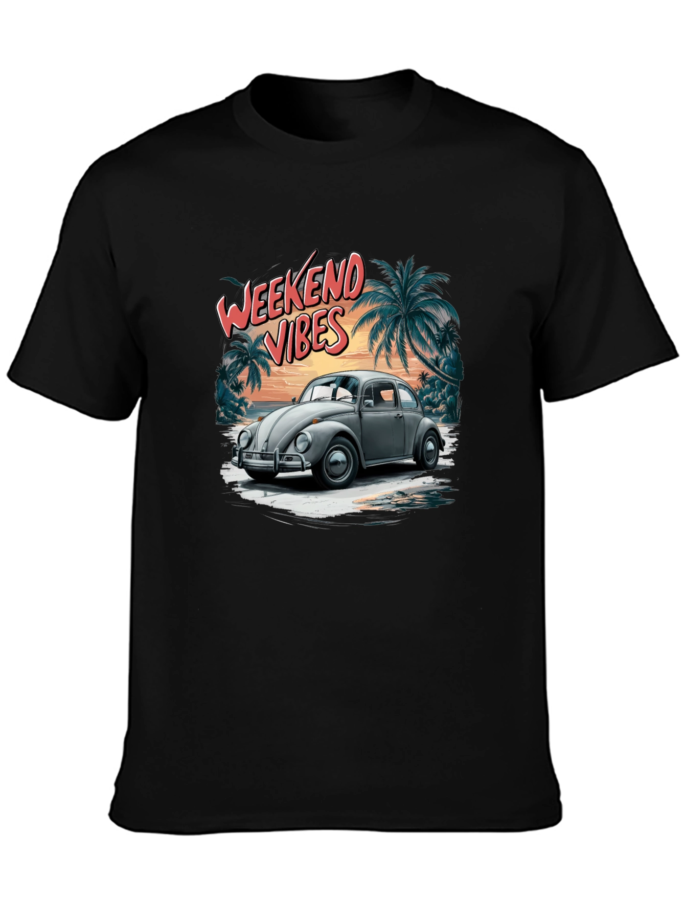 Weekend Vibes VW Beetle Graphic Tee