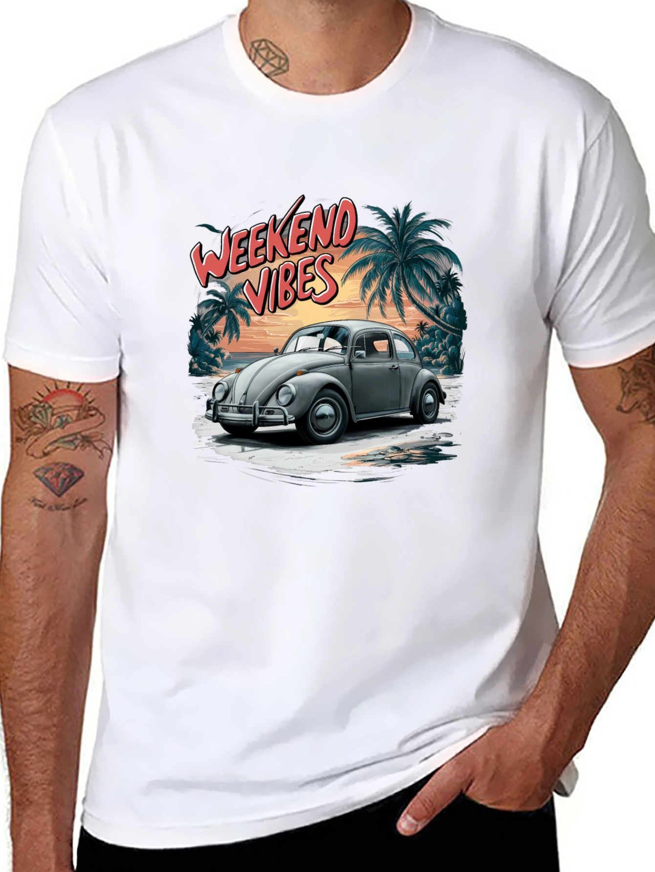 Weekend Vibes VW Beetle Graphic Tee