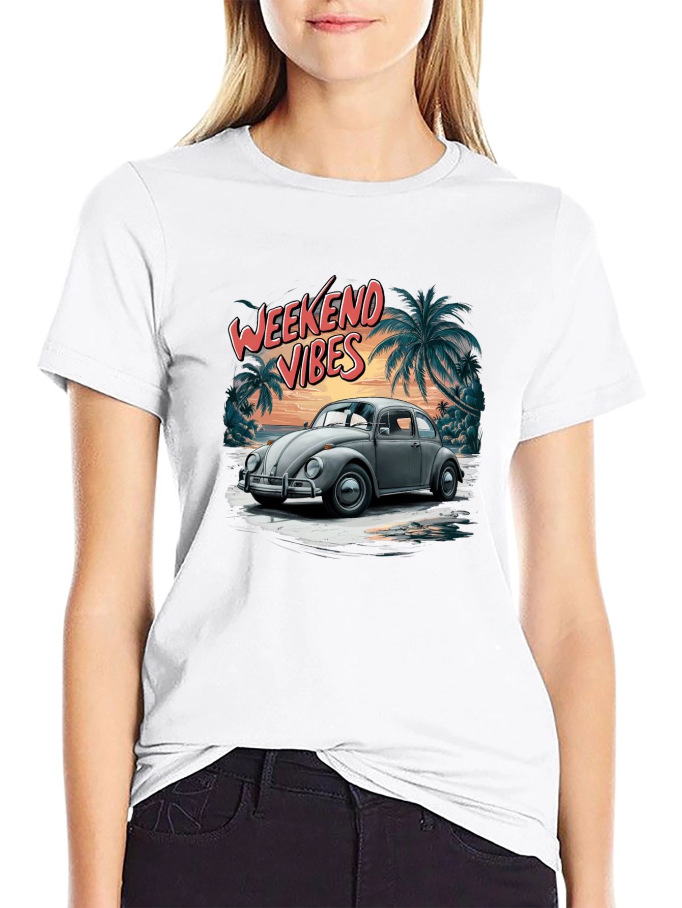 Weekend Vibes VW Beetle Graphic Tee