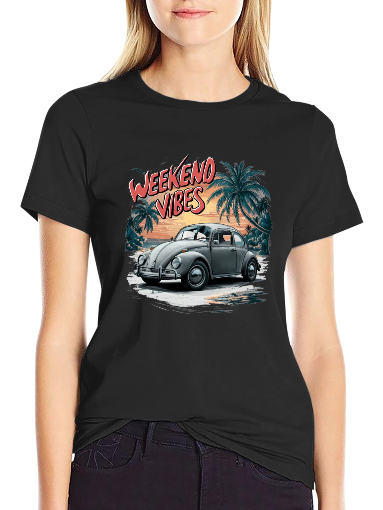Weekend Vibes VW Beetle Graphic Tee