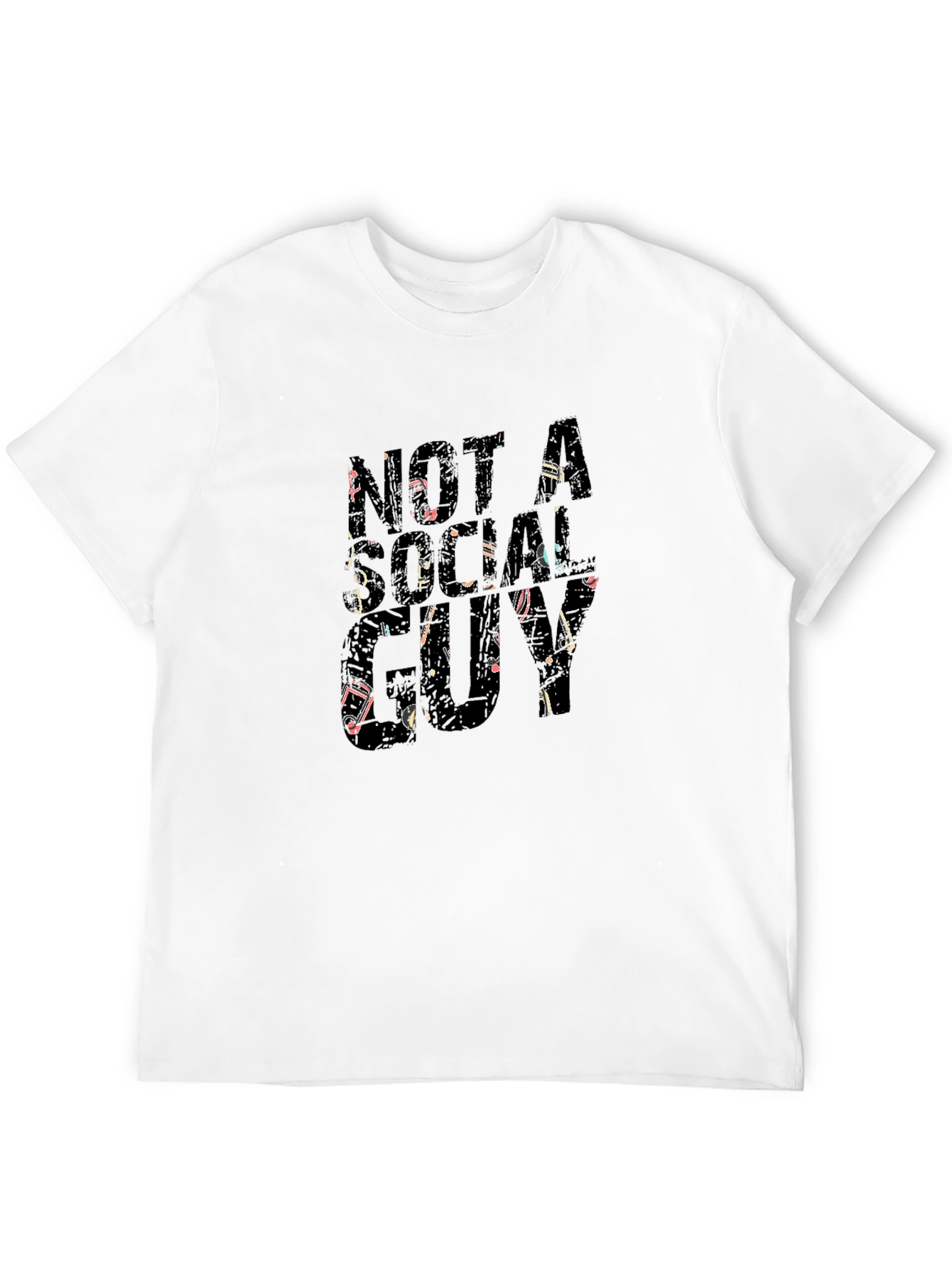 Not A Social Guy Graphic Tee - Black