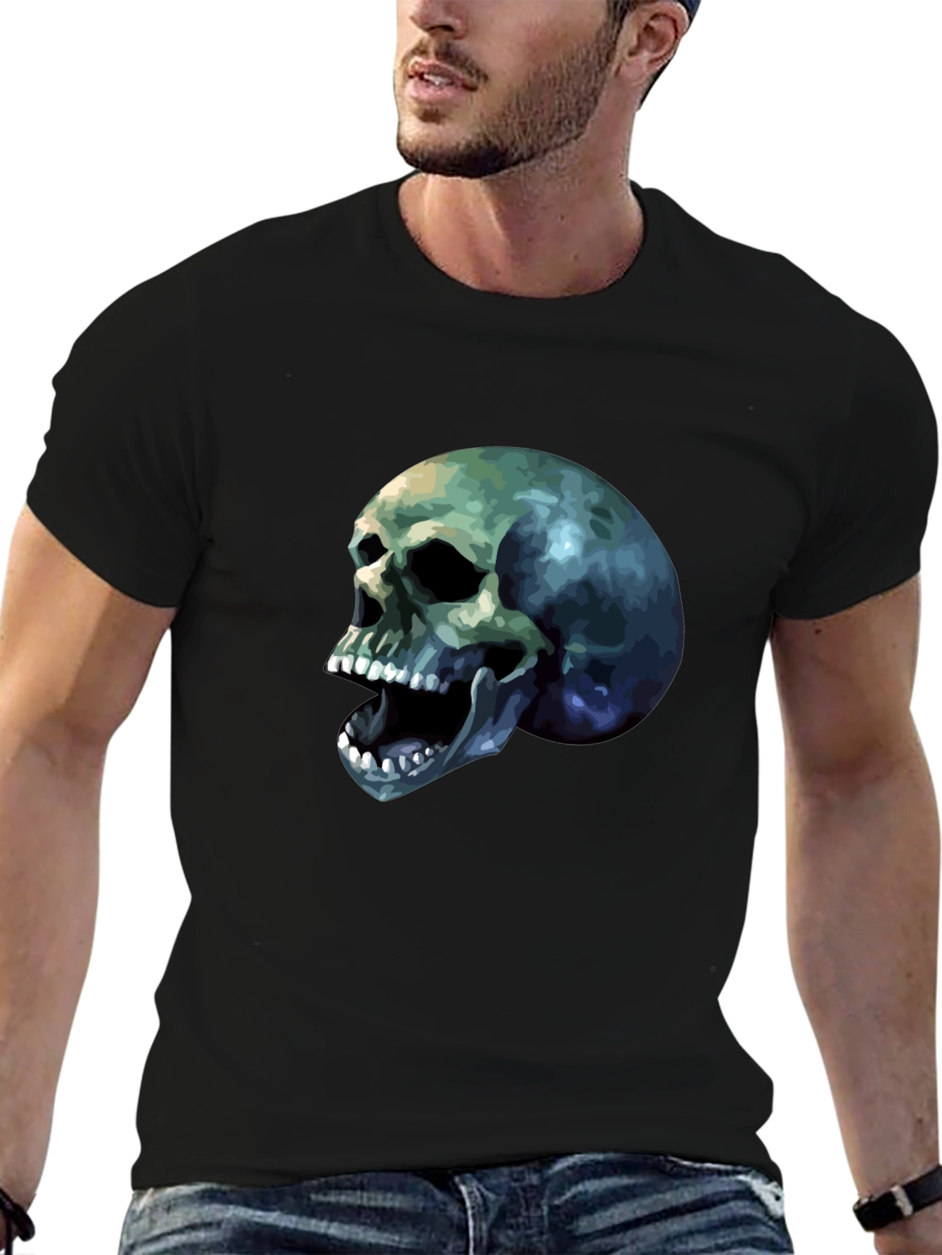 Skull Graphic Tee - Mens Black T-Shirt