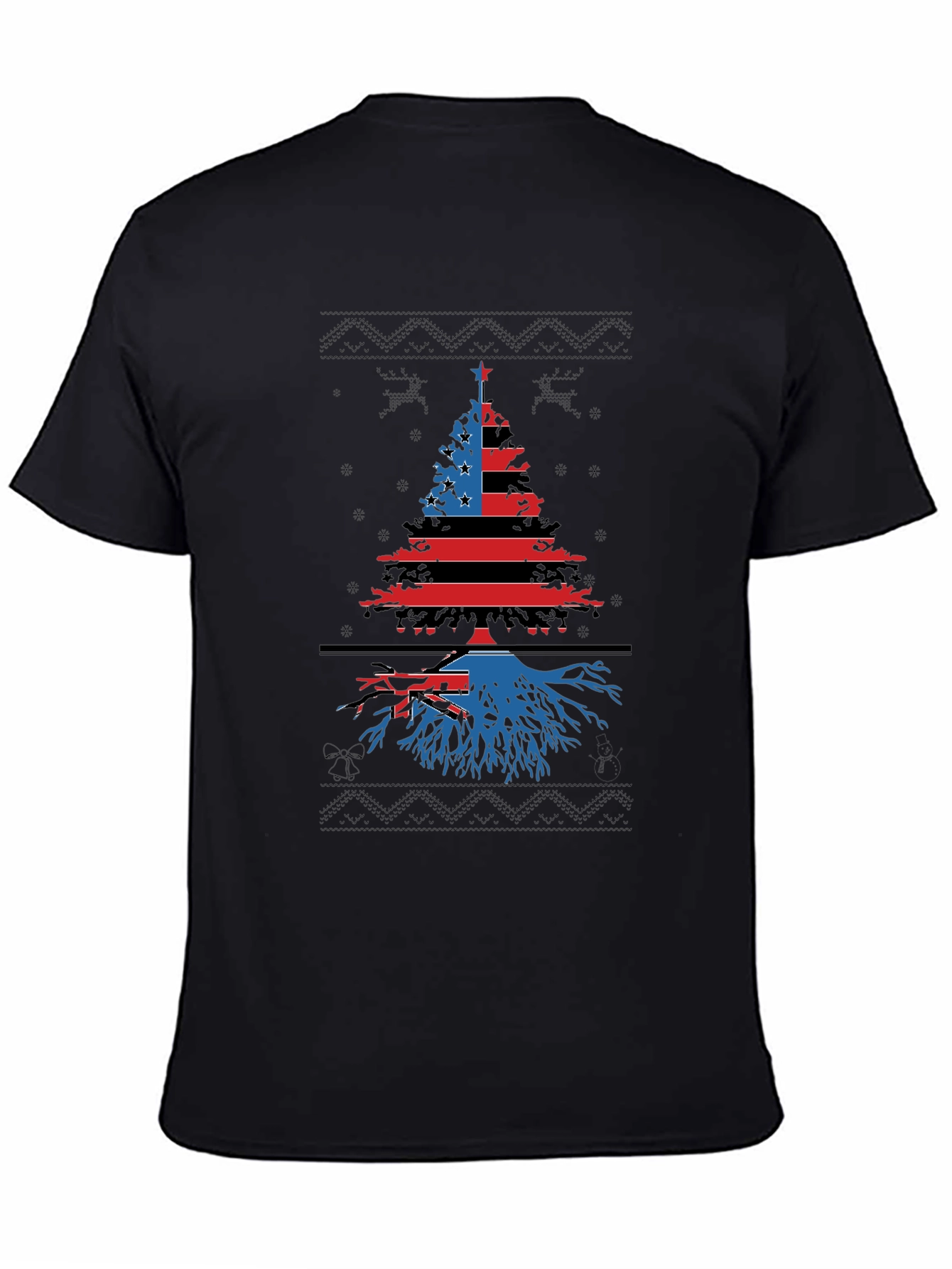 Patriotic Christmas Tree T-Shirt - Festive Holiday Apparel