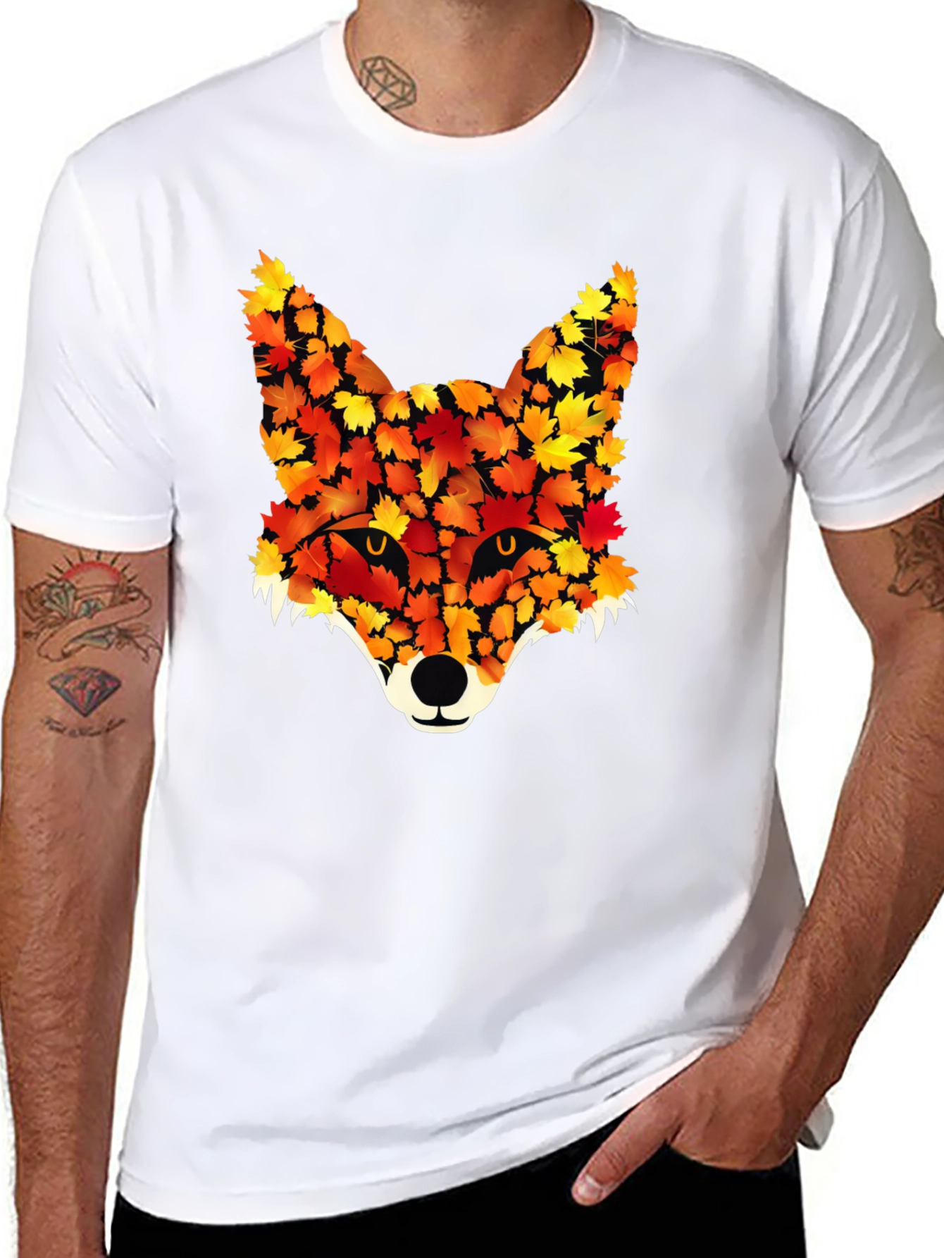 Autumn Fox Graphic Tee - Nature Inspired Design