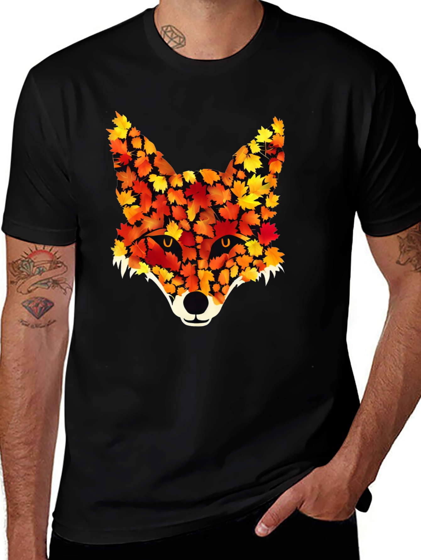 Autumn Fox Graphic Tee - Nature Inspired Design