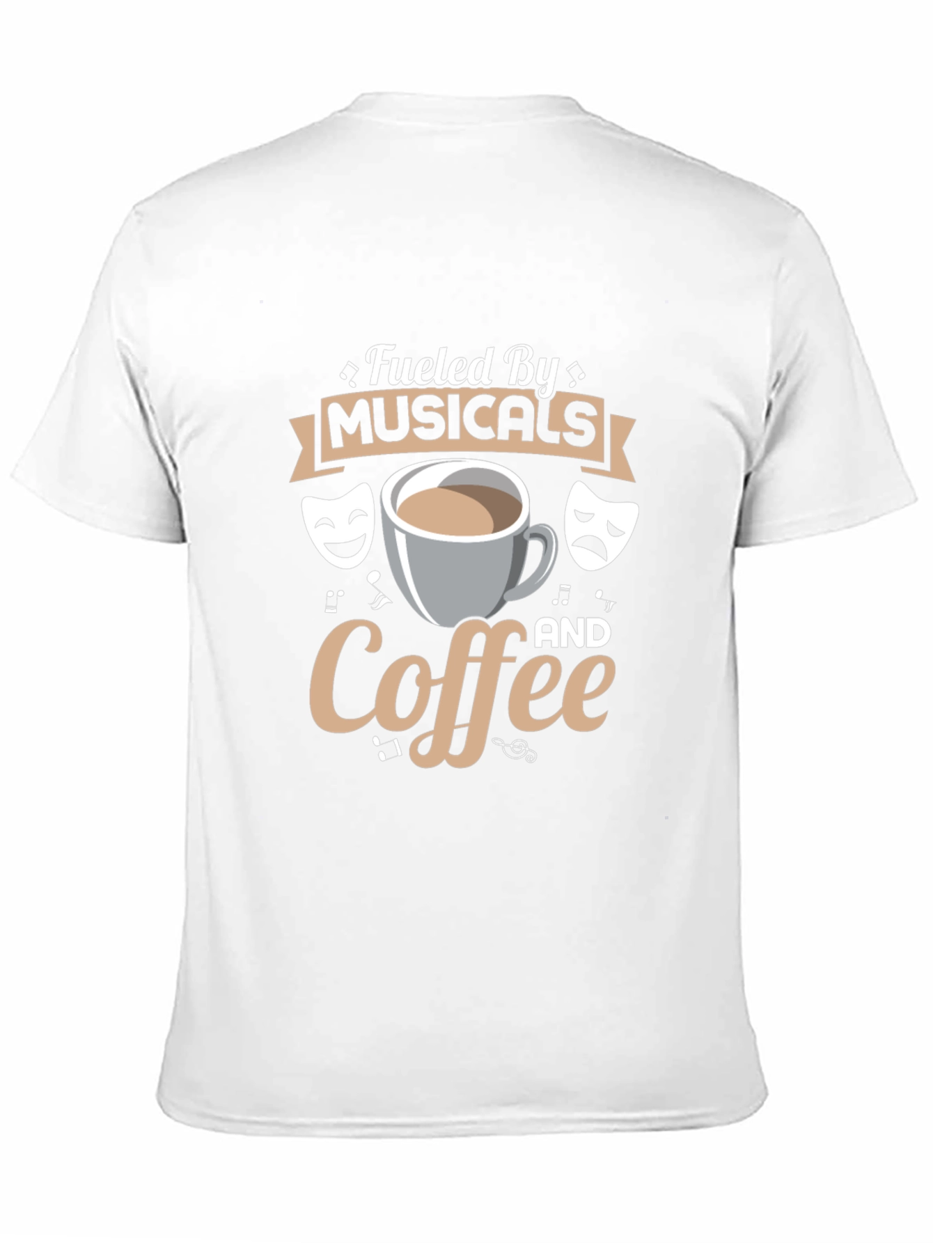 Musicals and Coffee Black T-Shirt