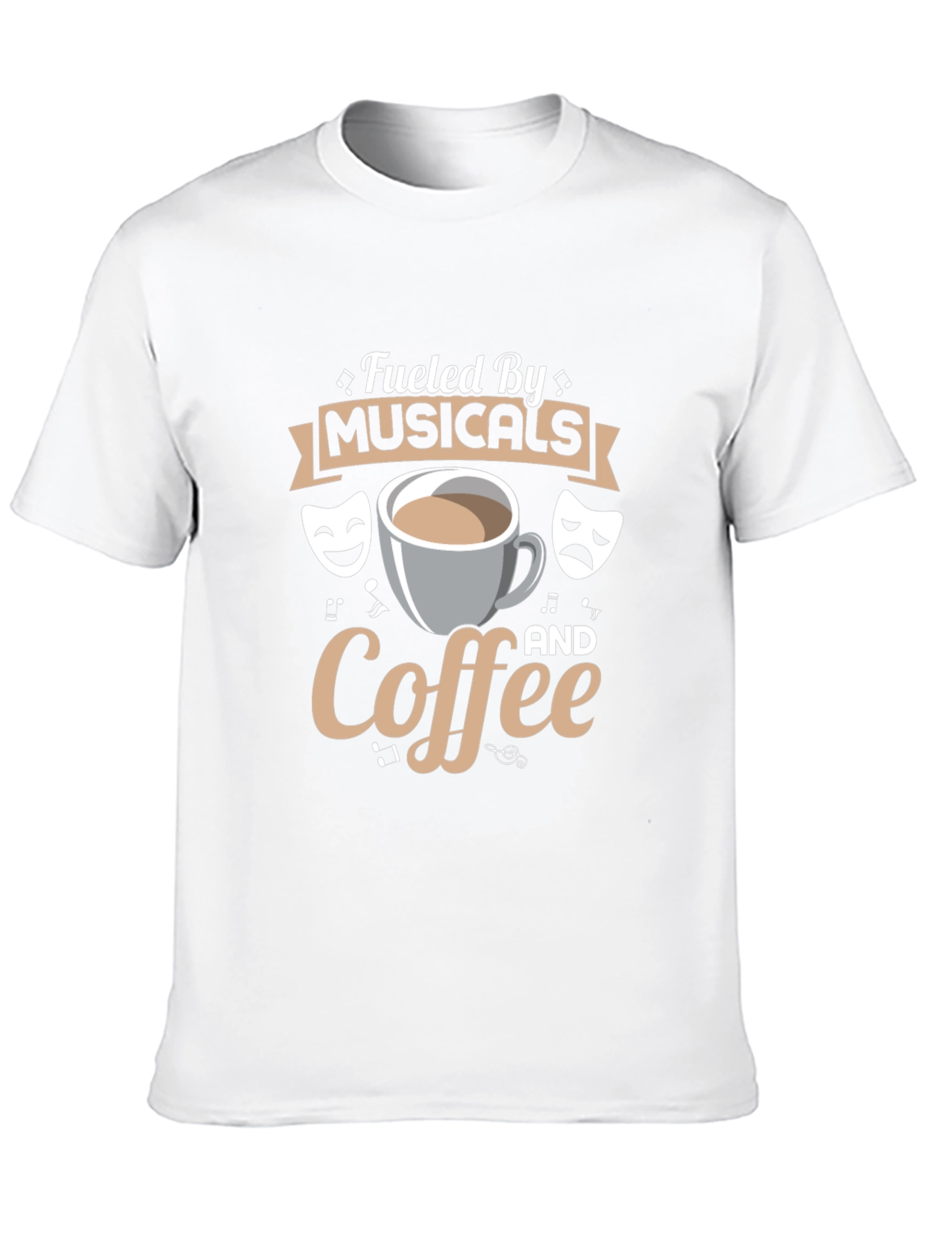 Musicals and Coffee Black T-Shirt