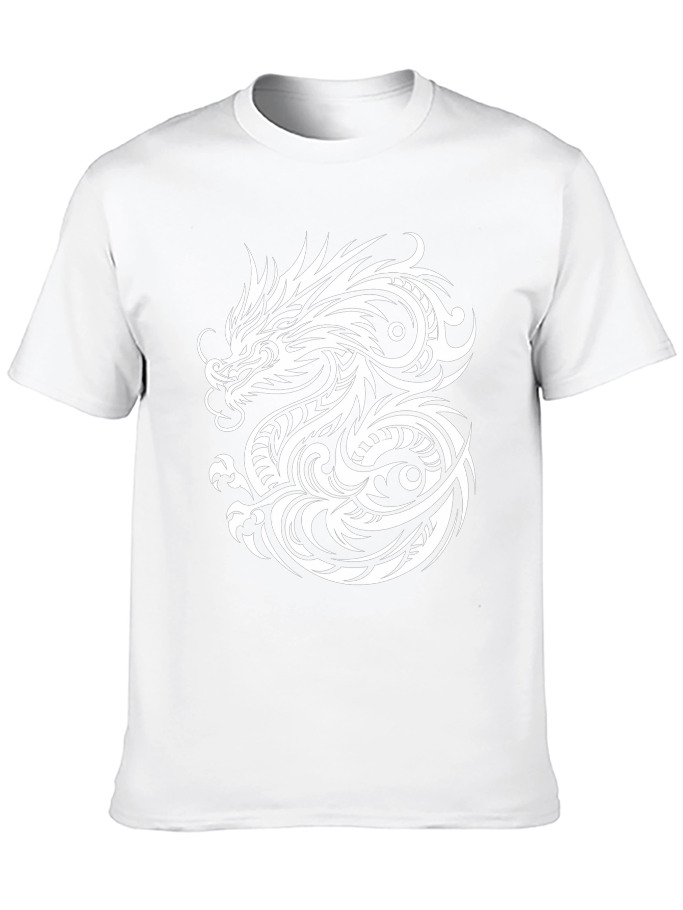 Dragon Graphic Print Mens Black T-Shirt