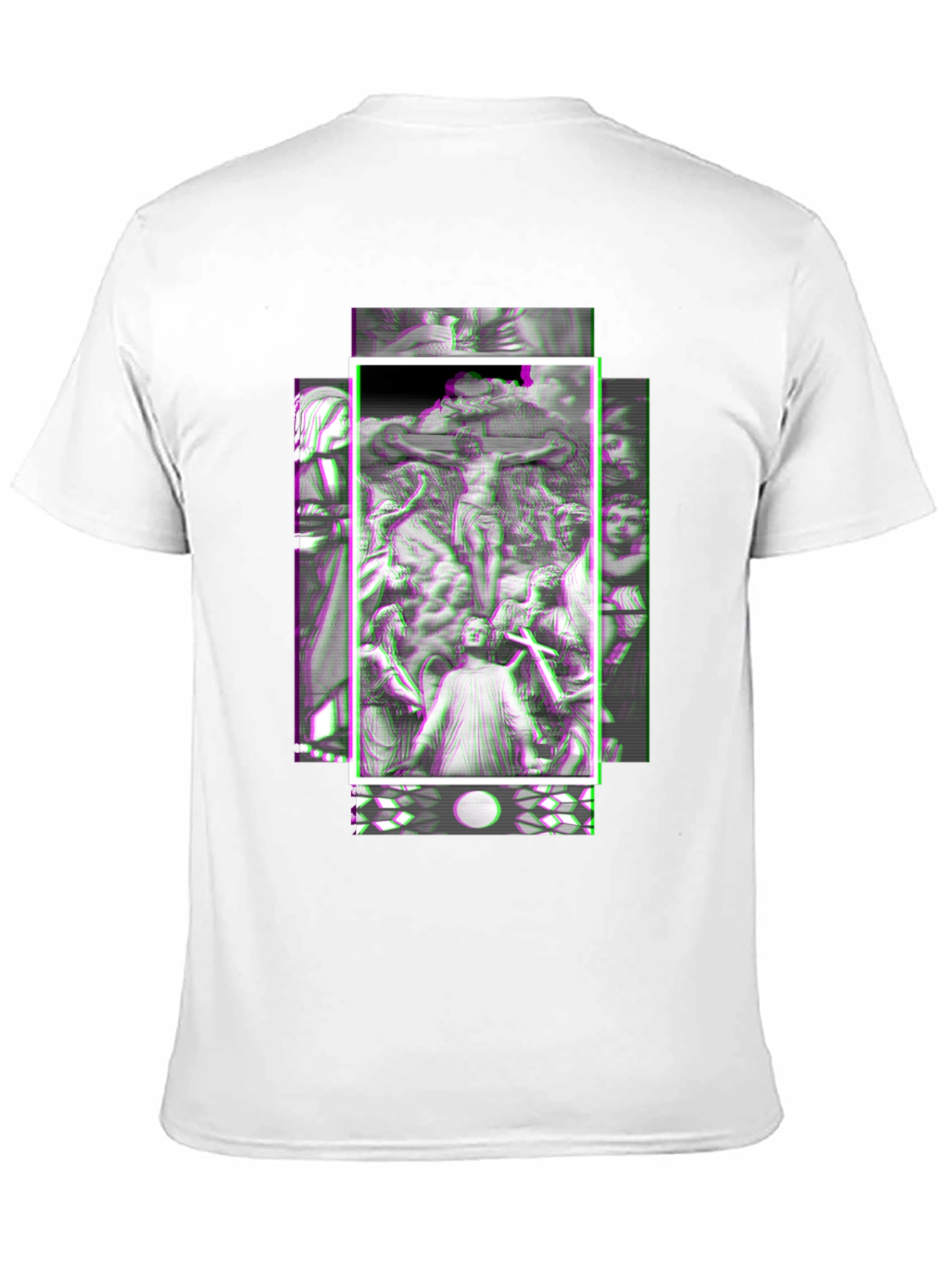 Glitch Art Graphic Tee - Black Unisex Shirt