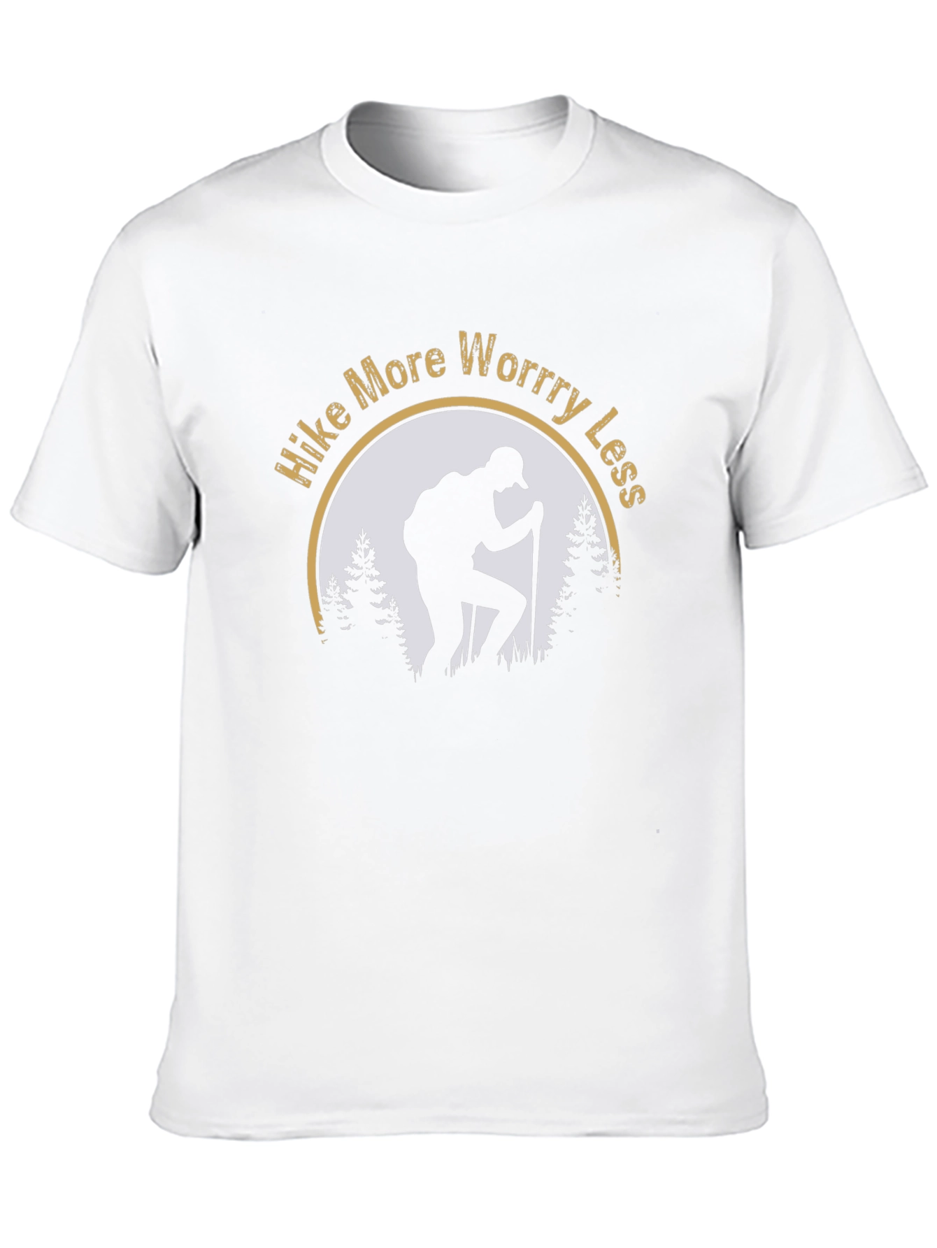 Hike More Worry Less Black T-Shirt