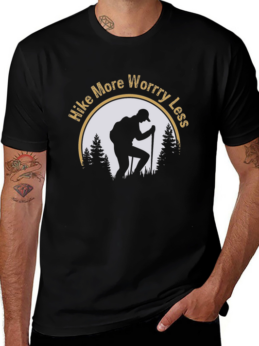 Hike More Worry Less Black T-Shirt