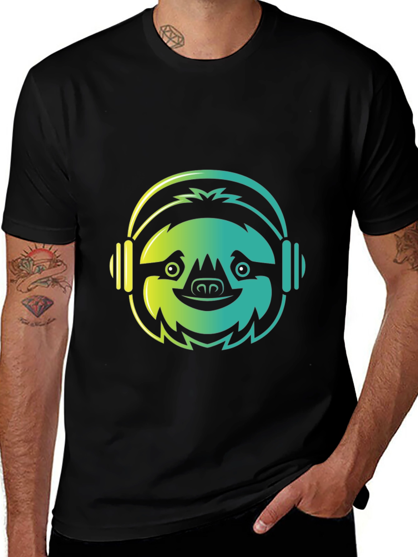 Sloth DJ Graphic Tee - Cool & Comfy