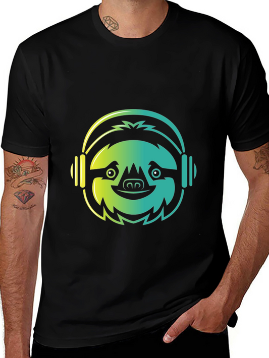 Sloth DJ Graphic Tee - Cool & Comfy