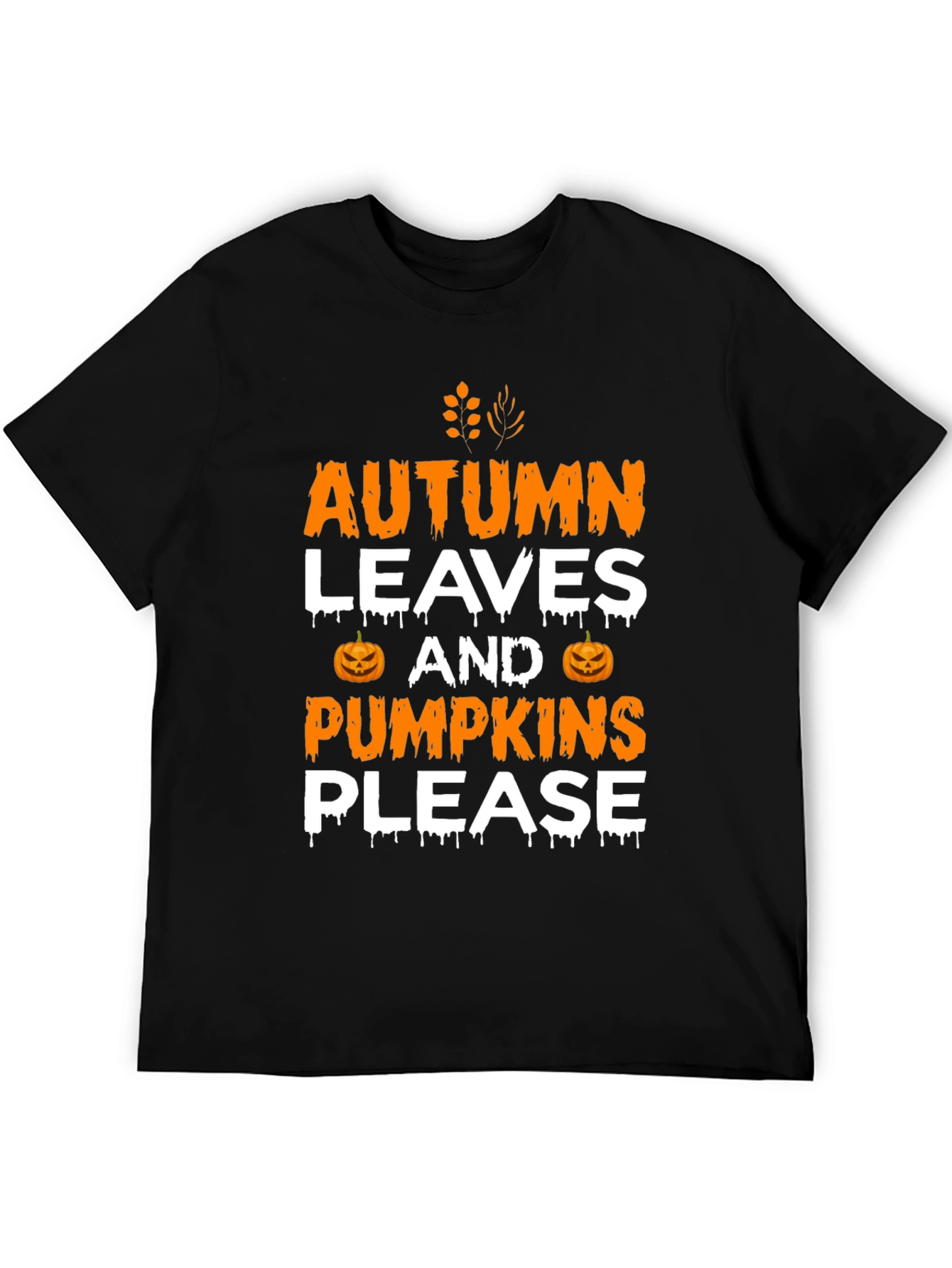 Autumn Leaves & Pumpkins Please Graphic Tee