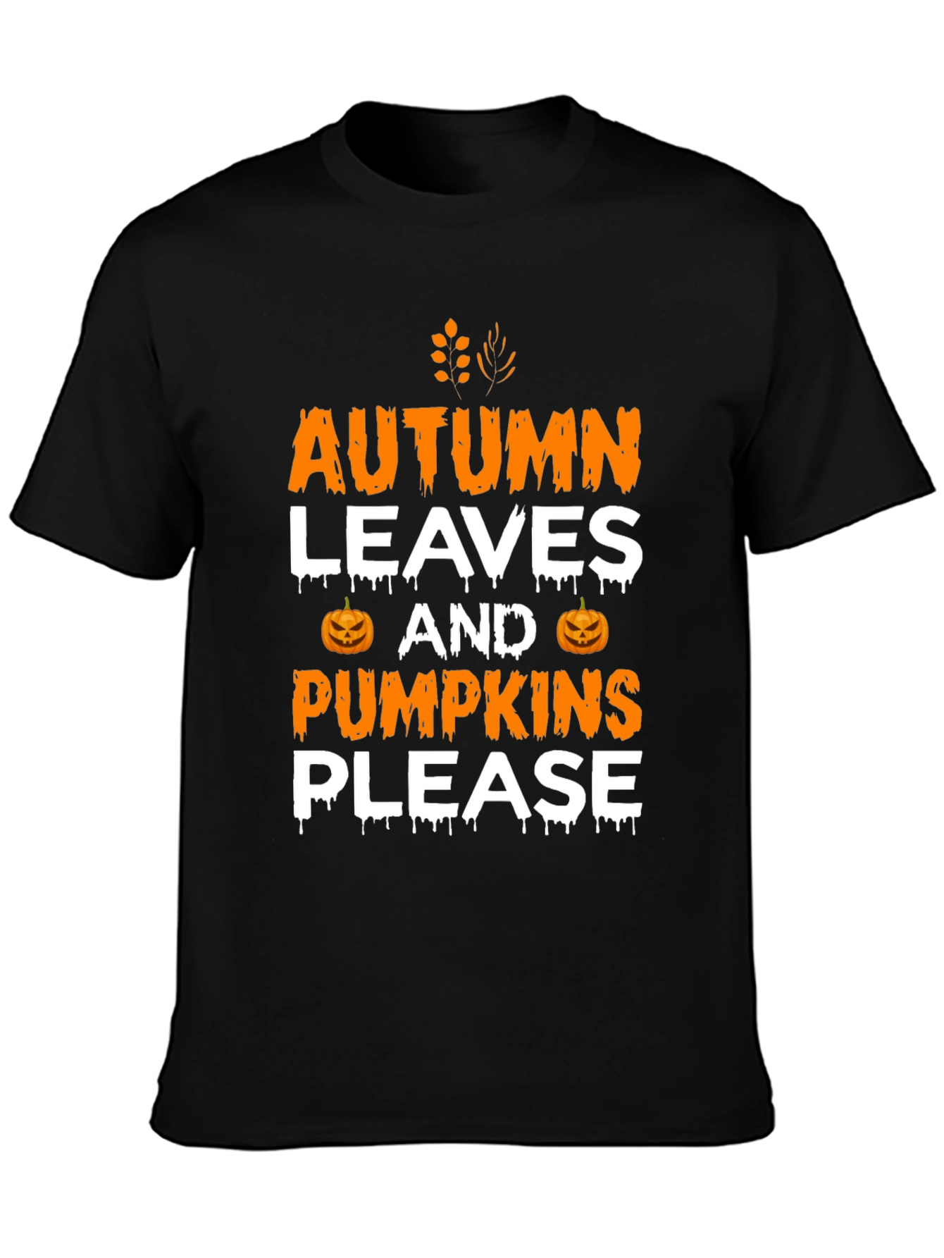 Autumn Leaves & Pumpkins Please Graphic Tee
