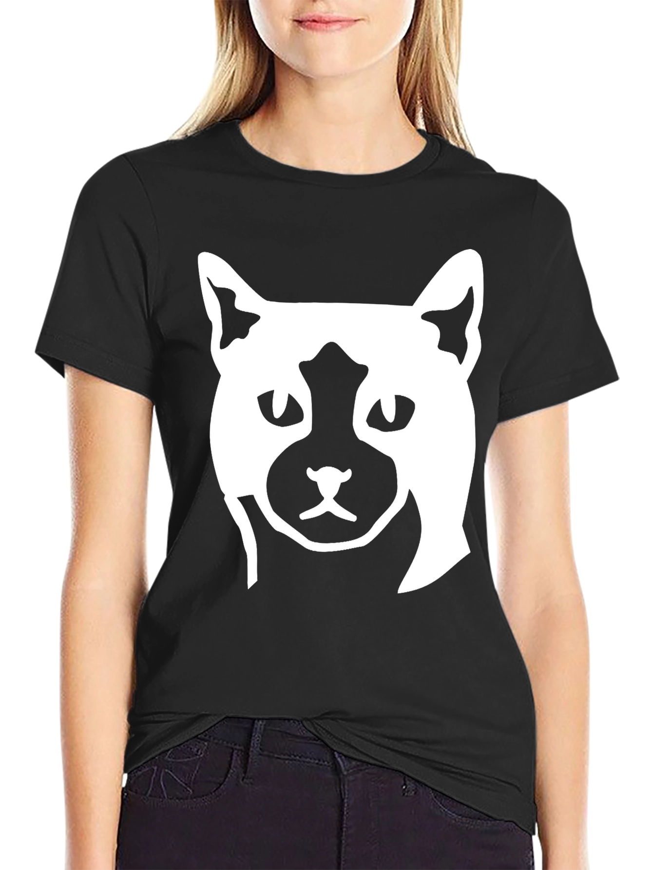 Cat Graphic Print T-Shirt