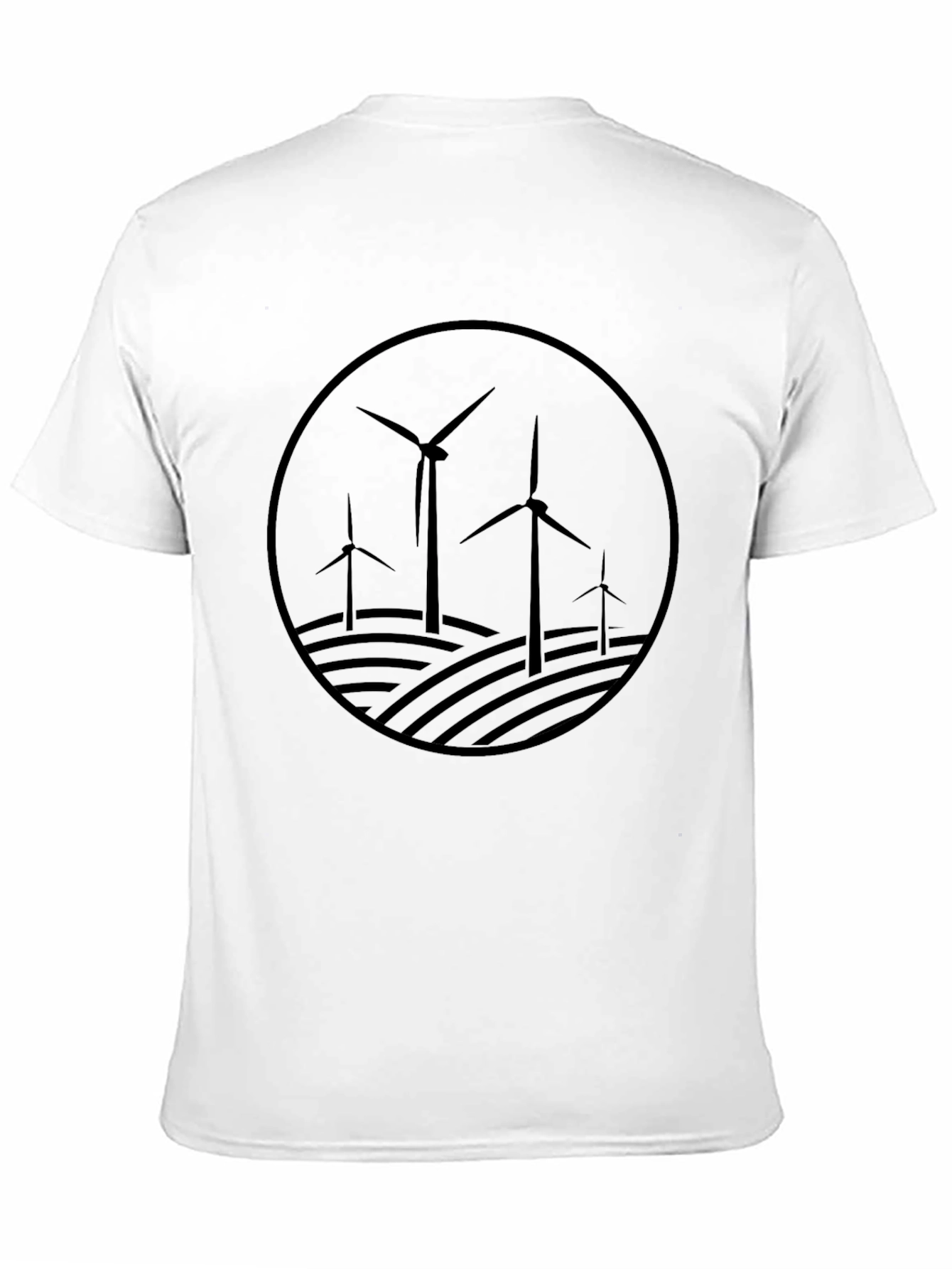 Wind Turbine Graphic Tee - Eco-Friendly Energy Shirt