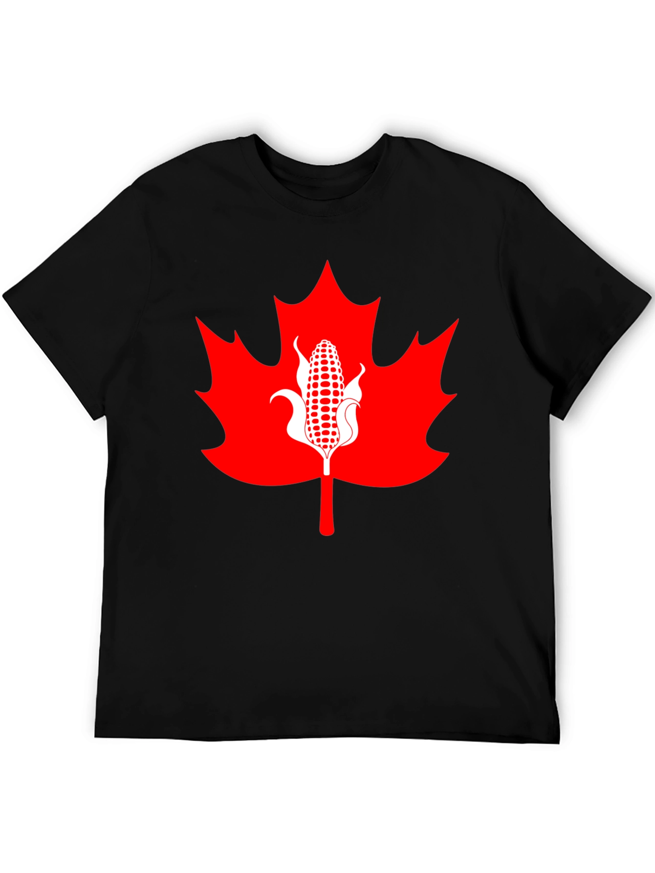 Canadian Corn Maple Leaf Graphic Tee