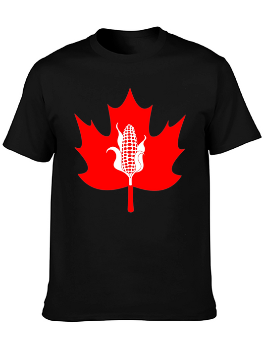 Canadian Corn Maple Leaf Graphic Tee