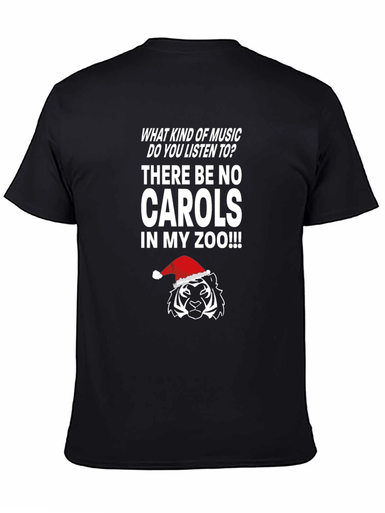 Funny Christmas Tiger Zoo Music T-Shirt