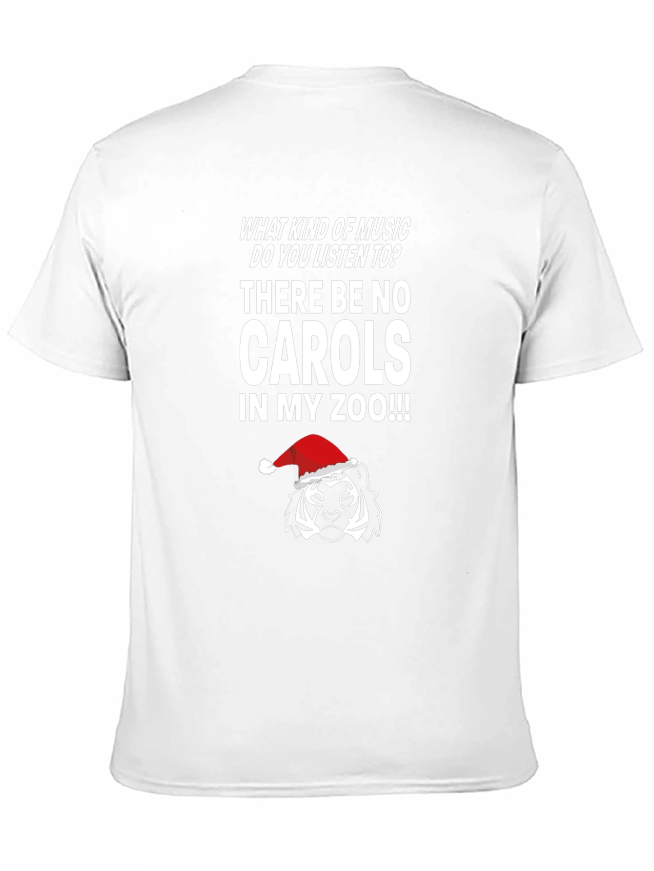 Funny Christmas Tiger Zoo Music T-Shirt