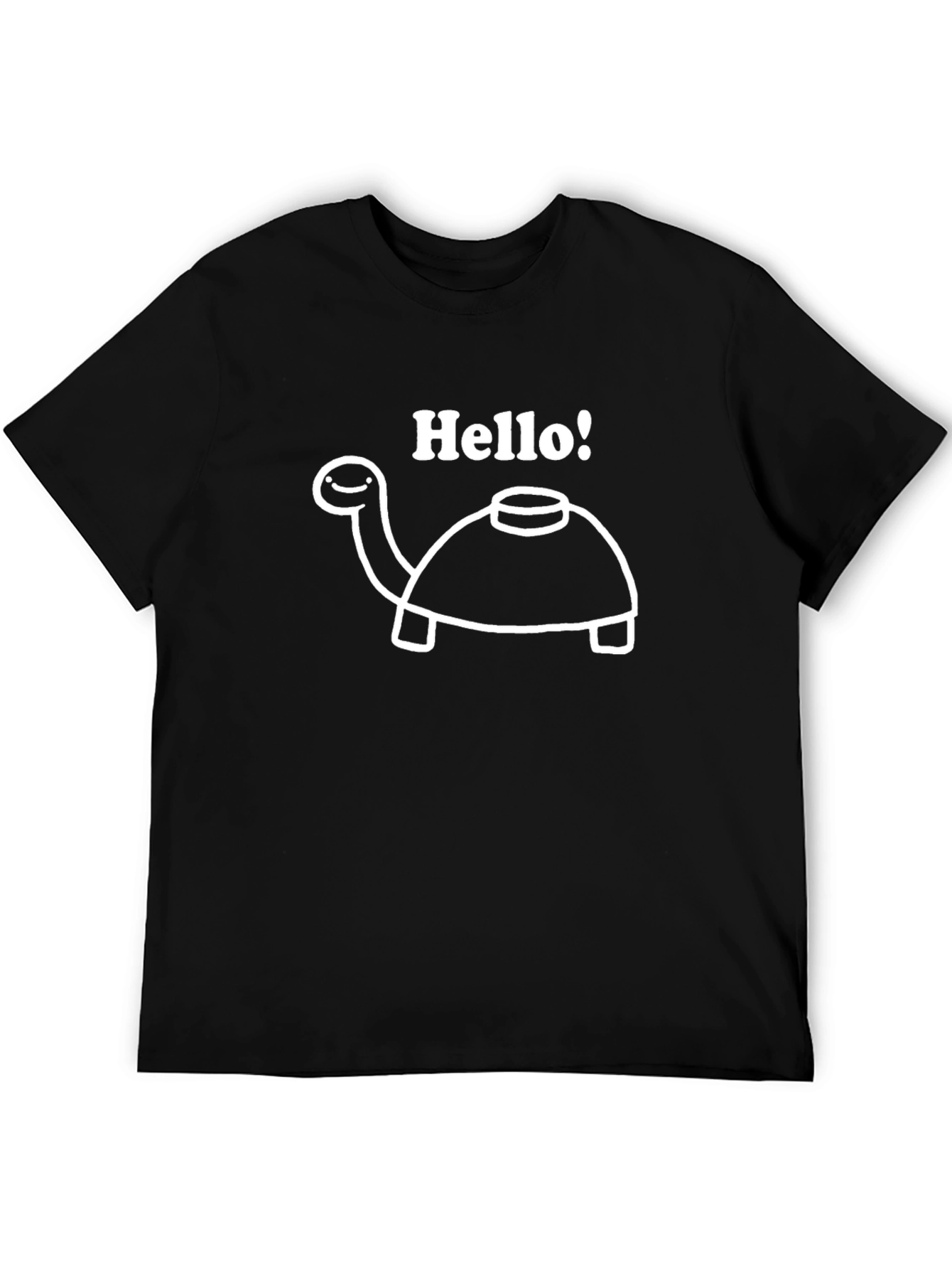 Hello Turtle Graphic Tee - Black