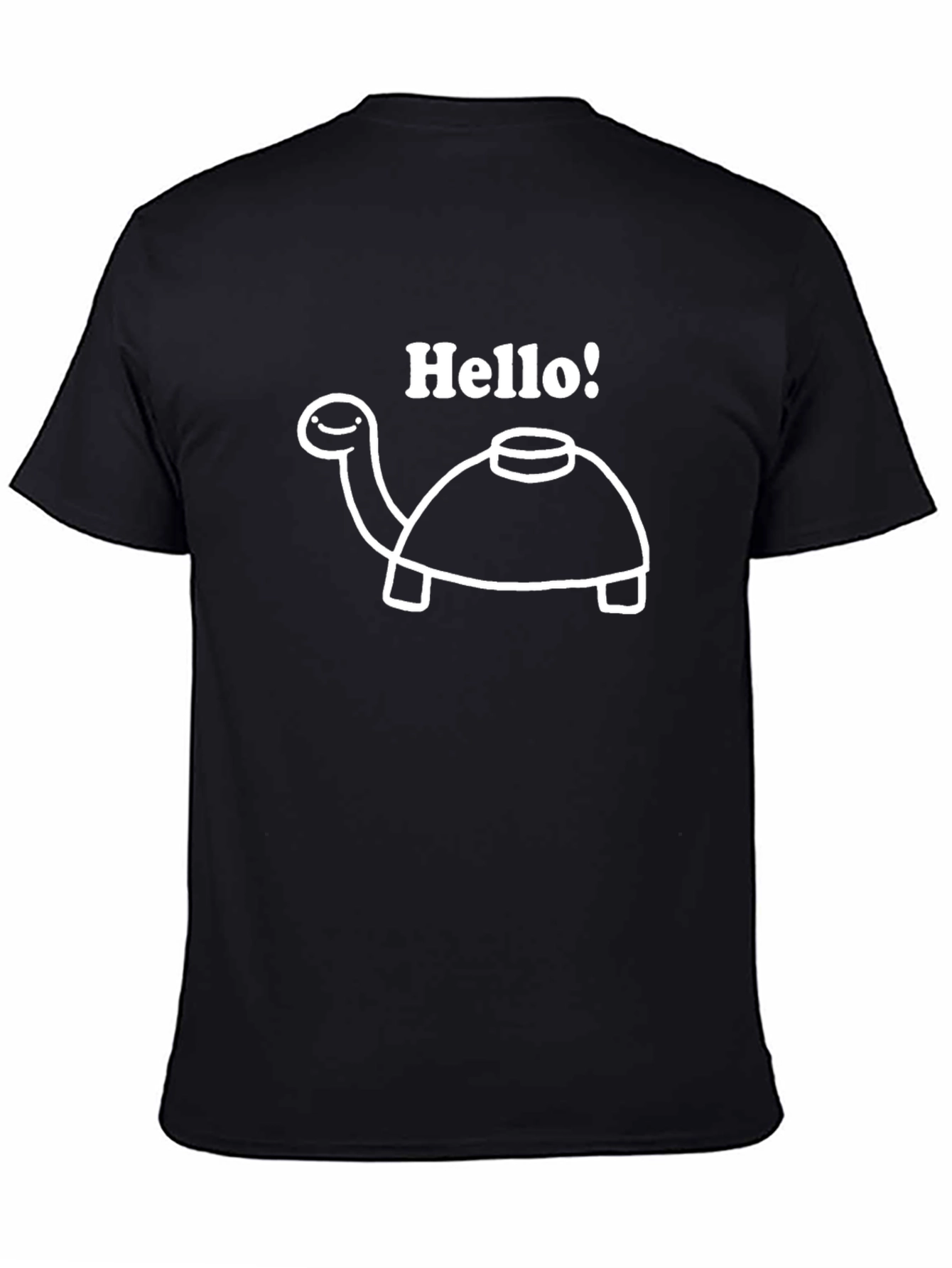 Hello Turtle Graphic Tee - Black