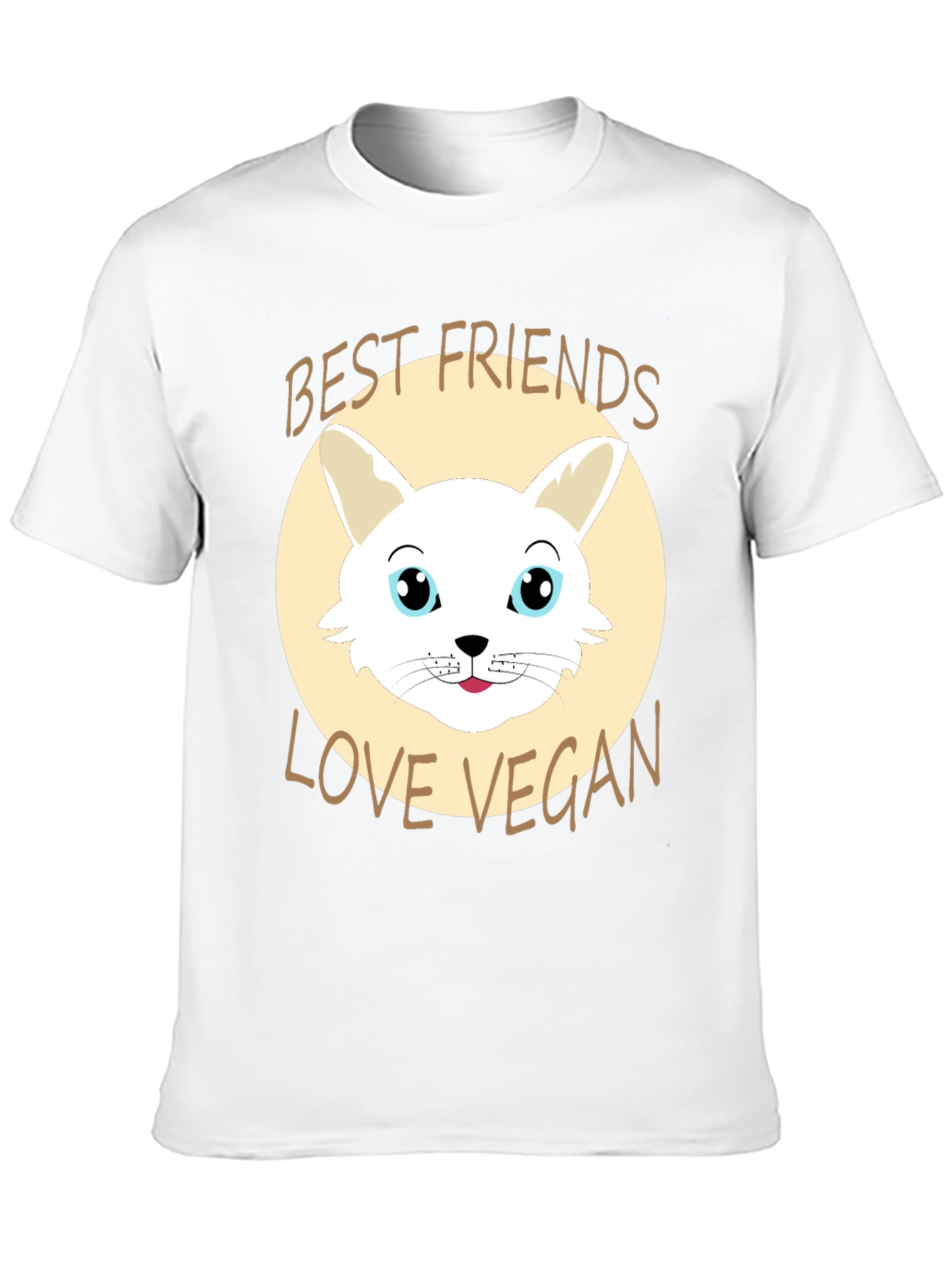 Vegan Love T-Shirt: Best Friends Cute Bunny Design