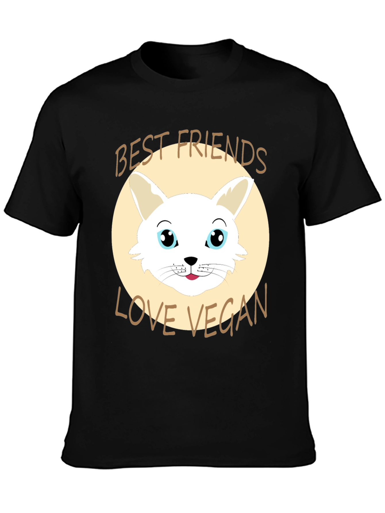 Vegan Love T-Shirt: Best Friends Cute Bunny Design