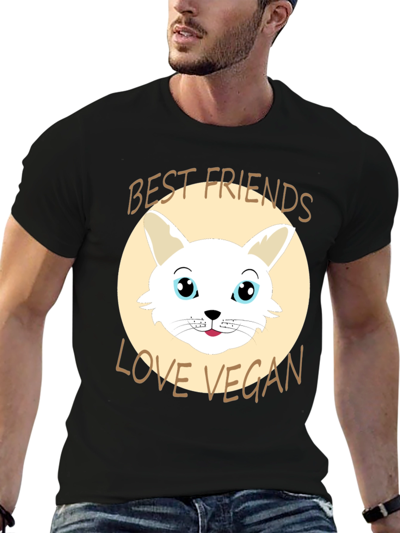 Vegan Love T-Shirt: Best Friends Cute Bunny Design