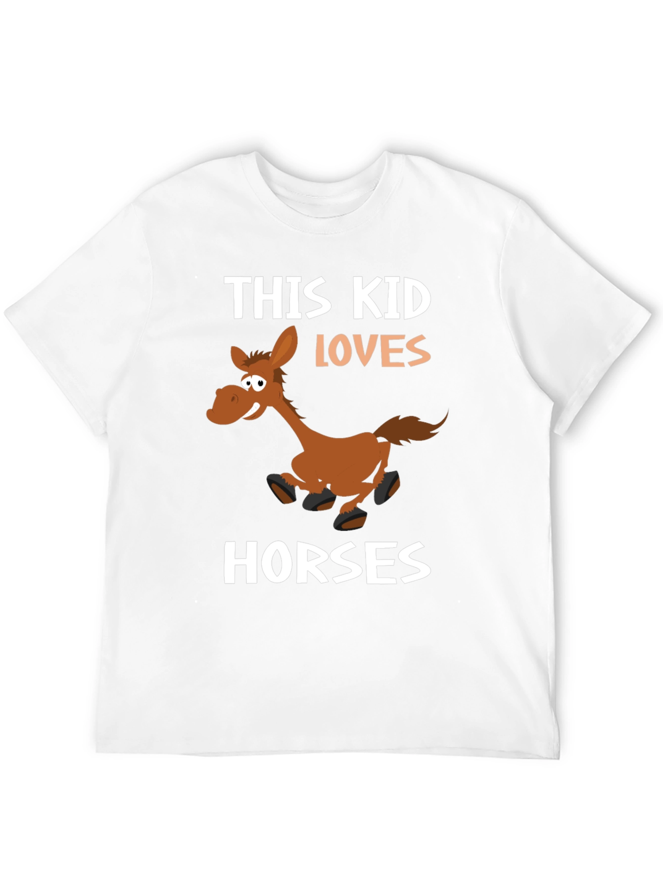 This Kid Loves Horses Black T-Shirt