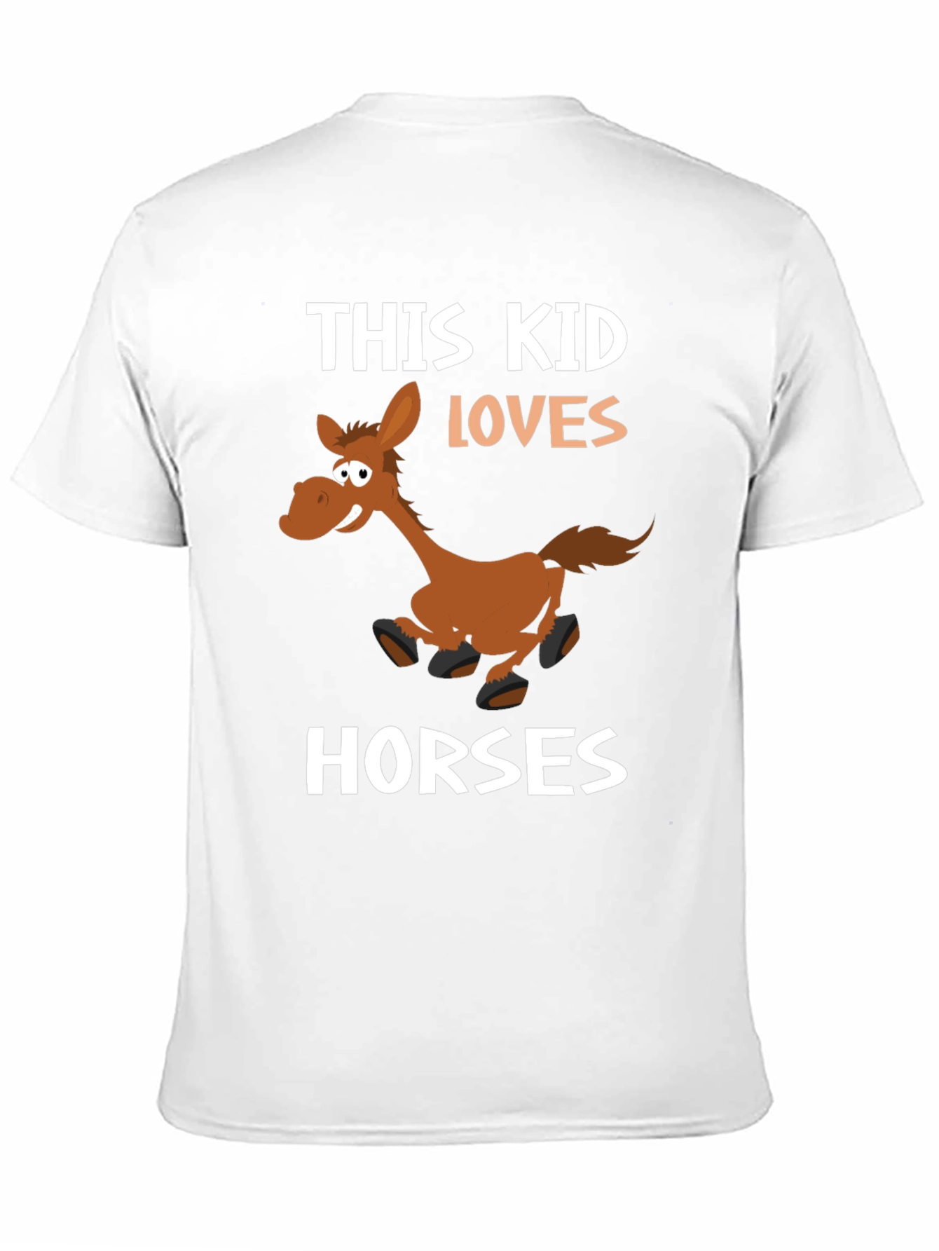 This Kid Loves Horses Black T-Shirt