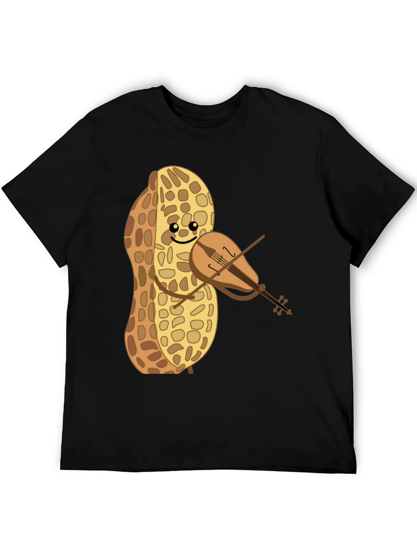 Funny Peanut Violinist Graphic Tee