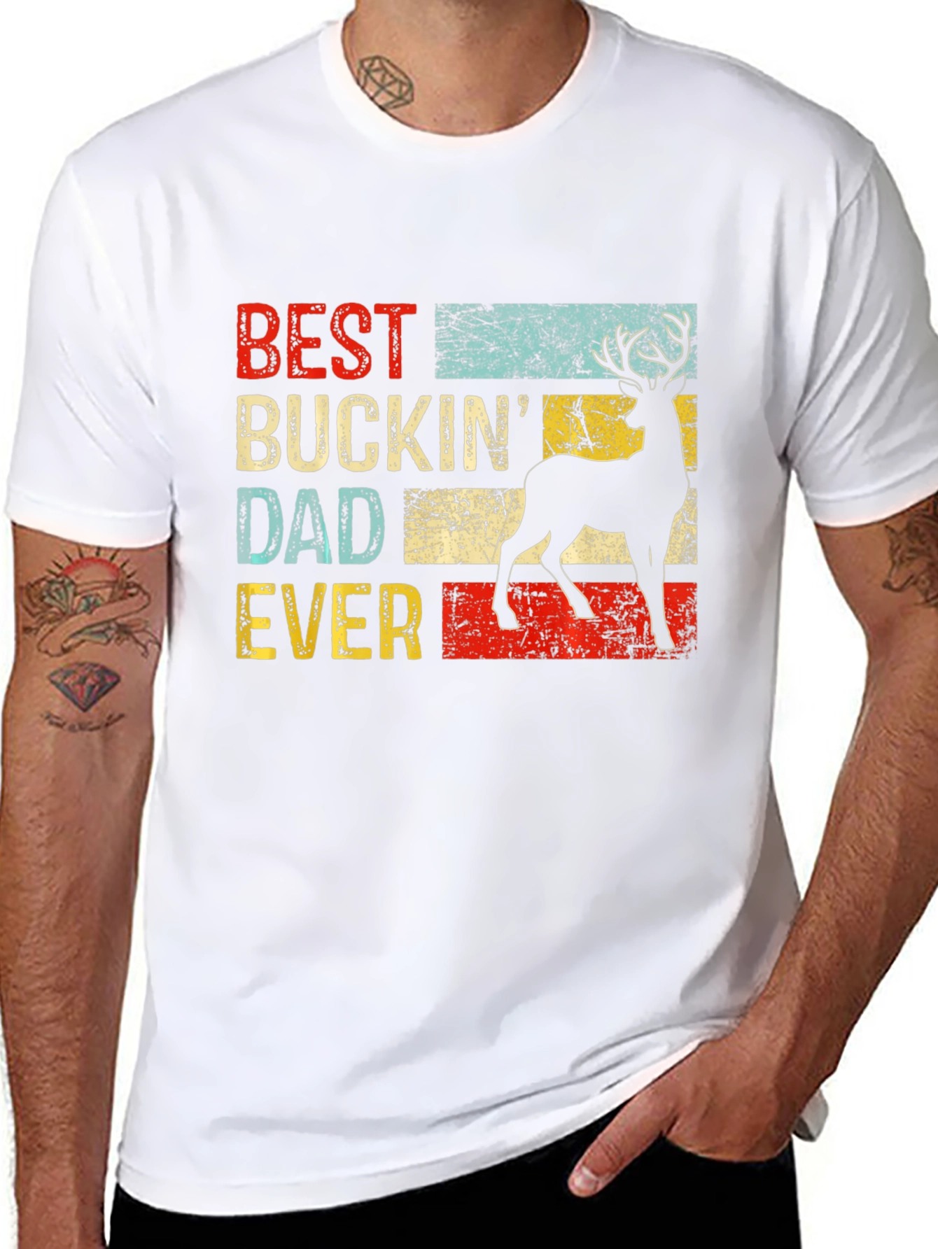 Best Buckin Dad Ever T-Shirt - Fathers Day Gift