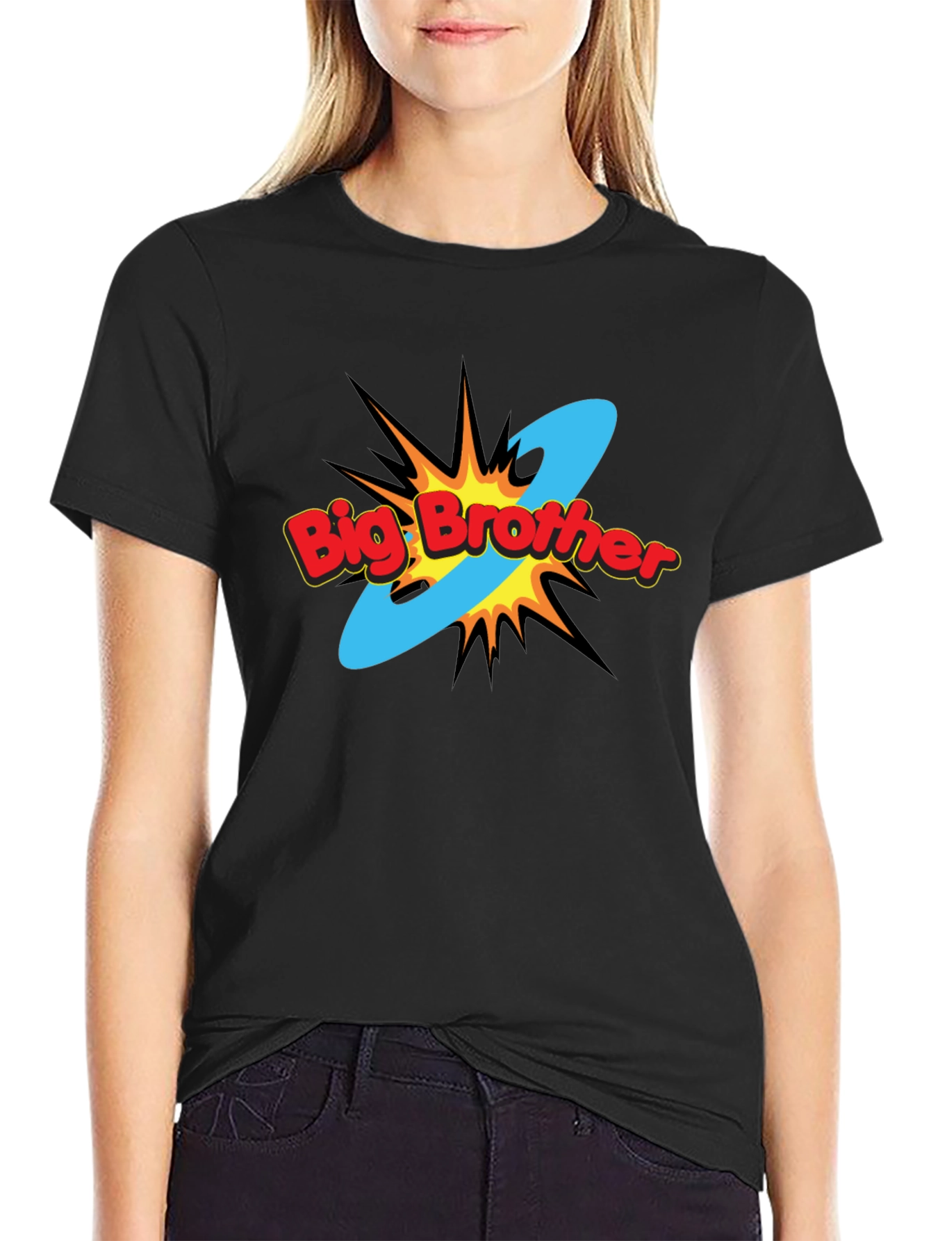 Big Brother Comic Style Black T-Shirt