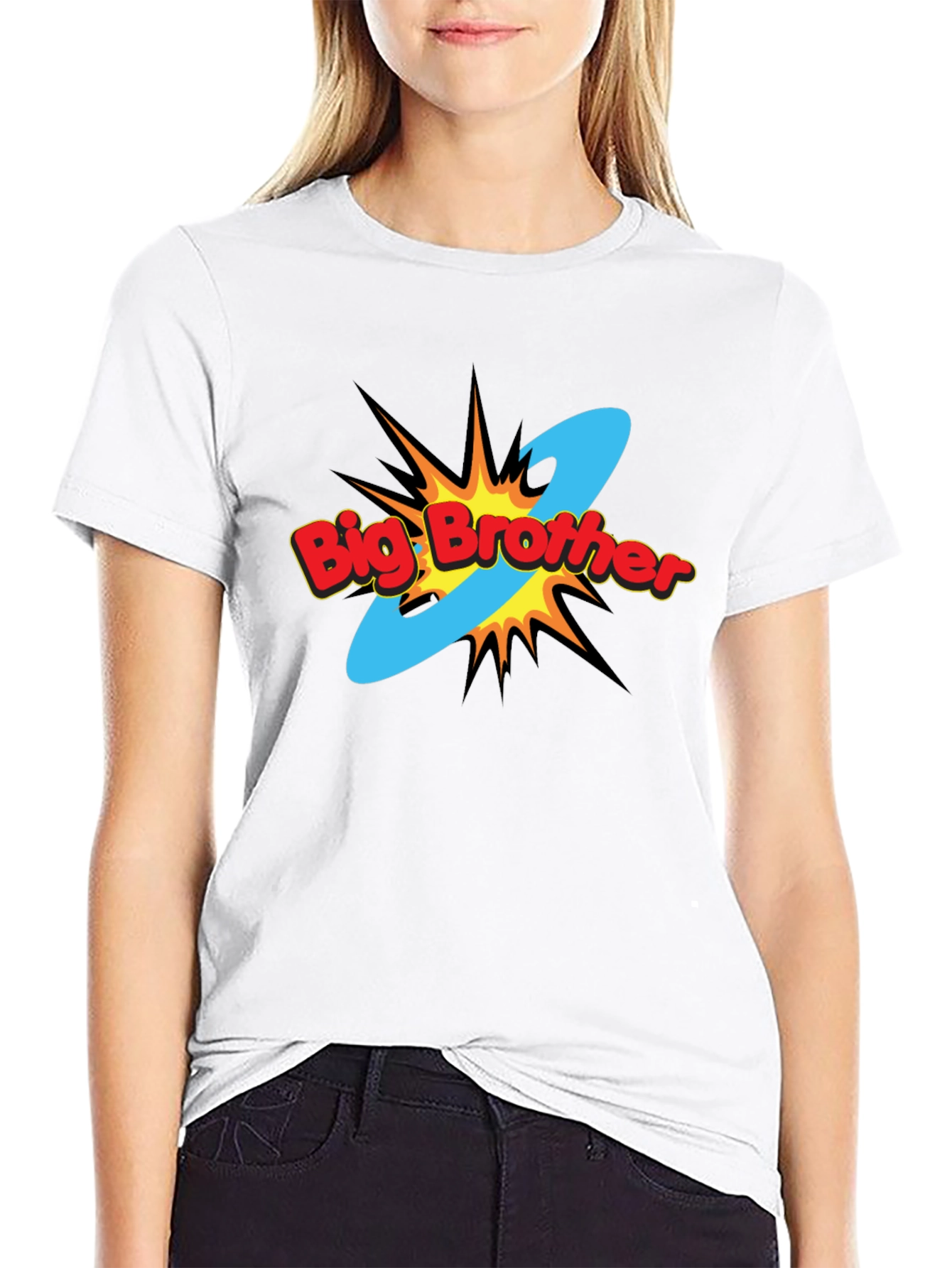 Big Brother Comic Style Black T-Shirt