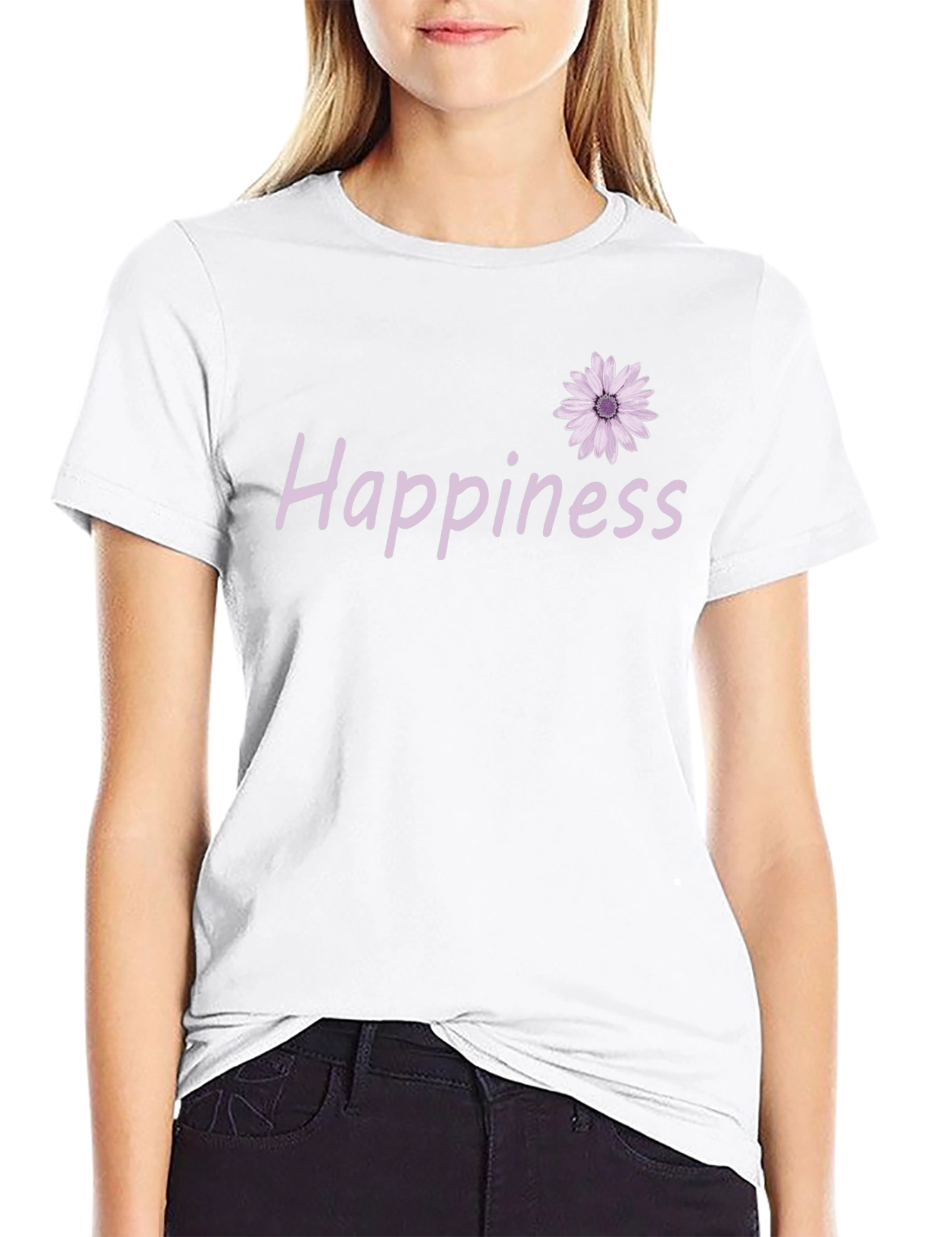 Happiness Daisy Graphic T-Shirt - Casual Comfort