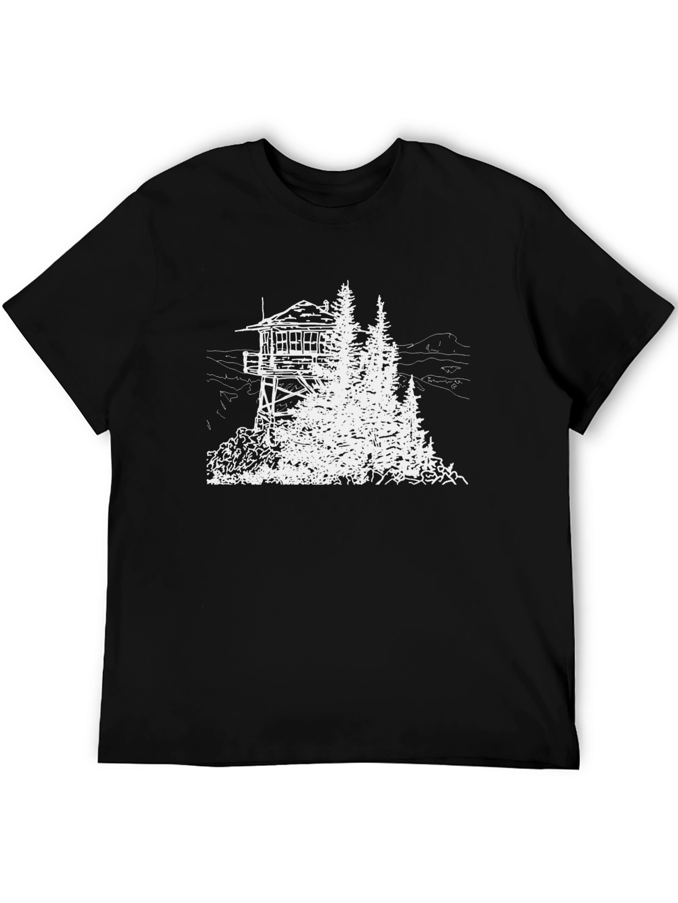 Lookout Tower Graphic Tee - Black