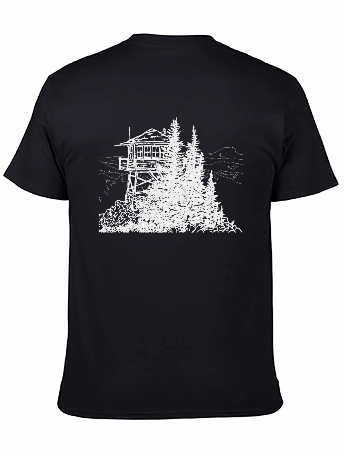 Lookout Tower Graphic Tee - Black