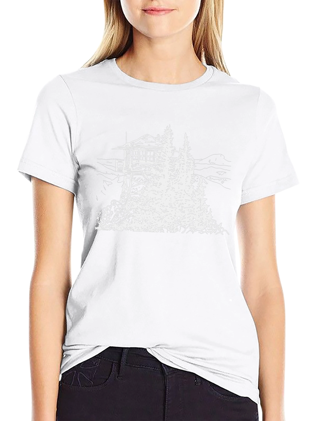 Lookout Tower Graphic Tee - Black