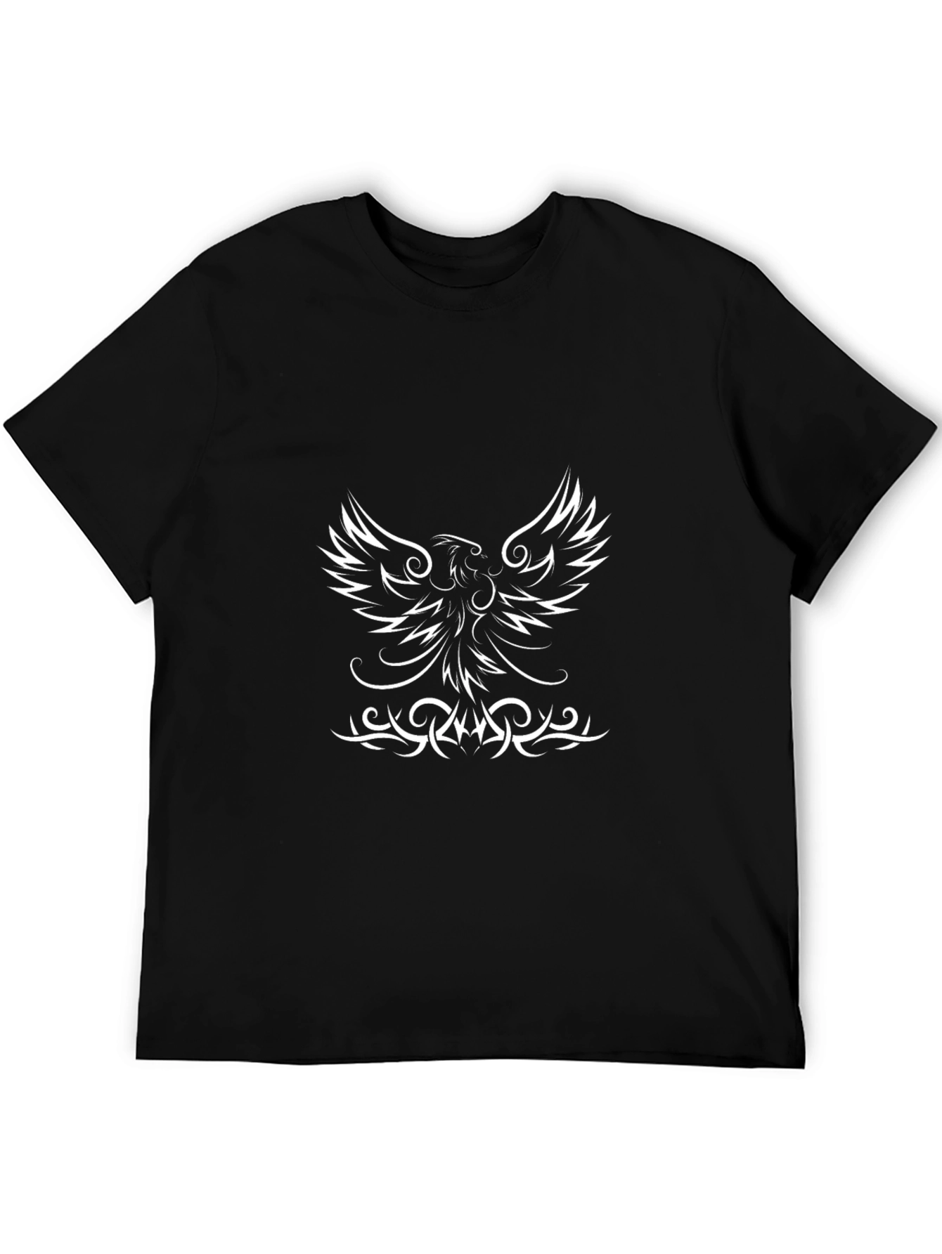 Phoenix Graphic Print Black T-Shirt