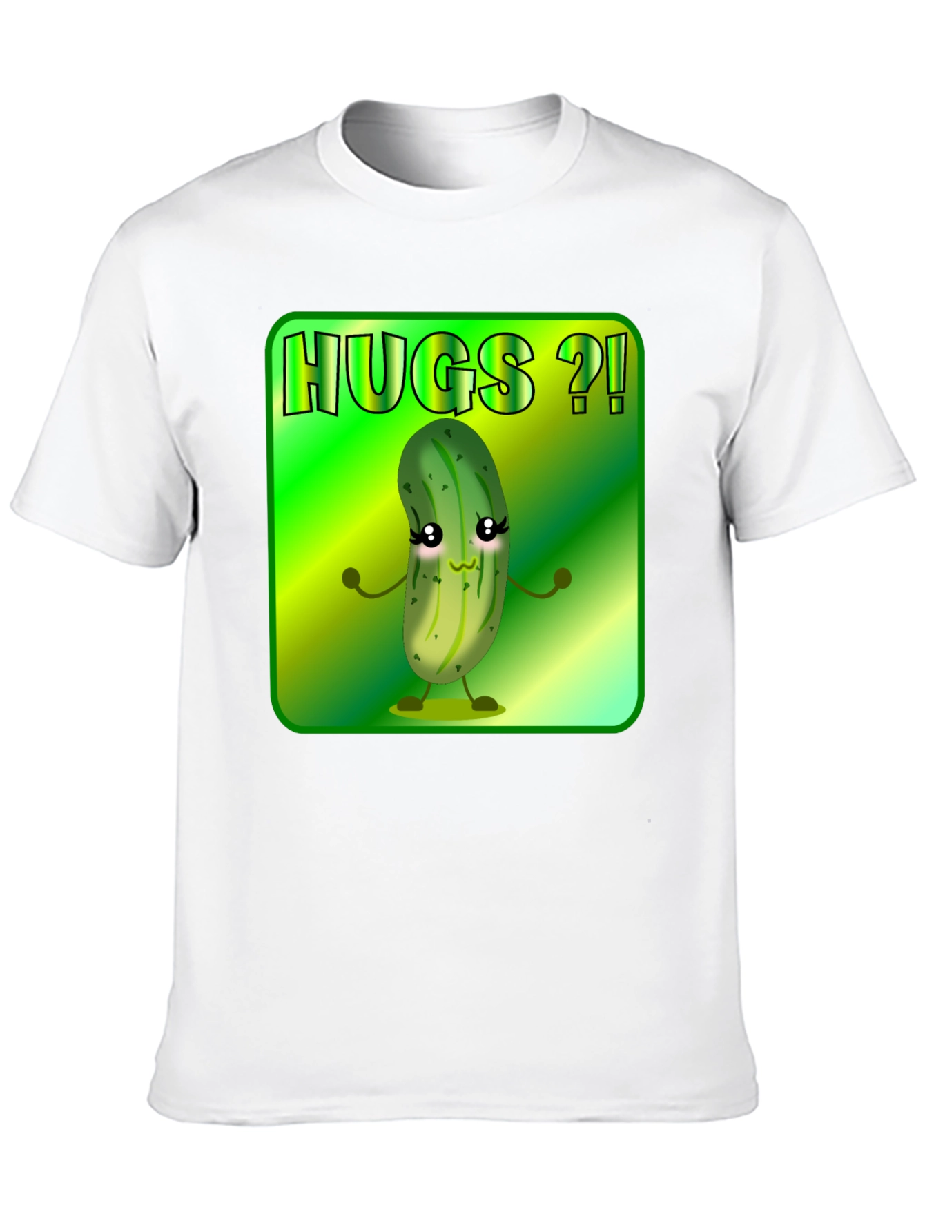Hugs Pickle Graphic Tee - Black Unisex T-Shirt